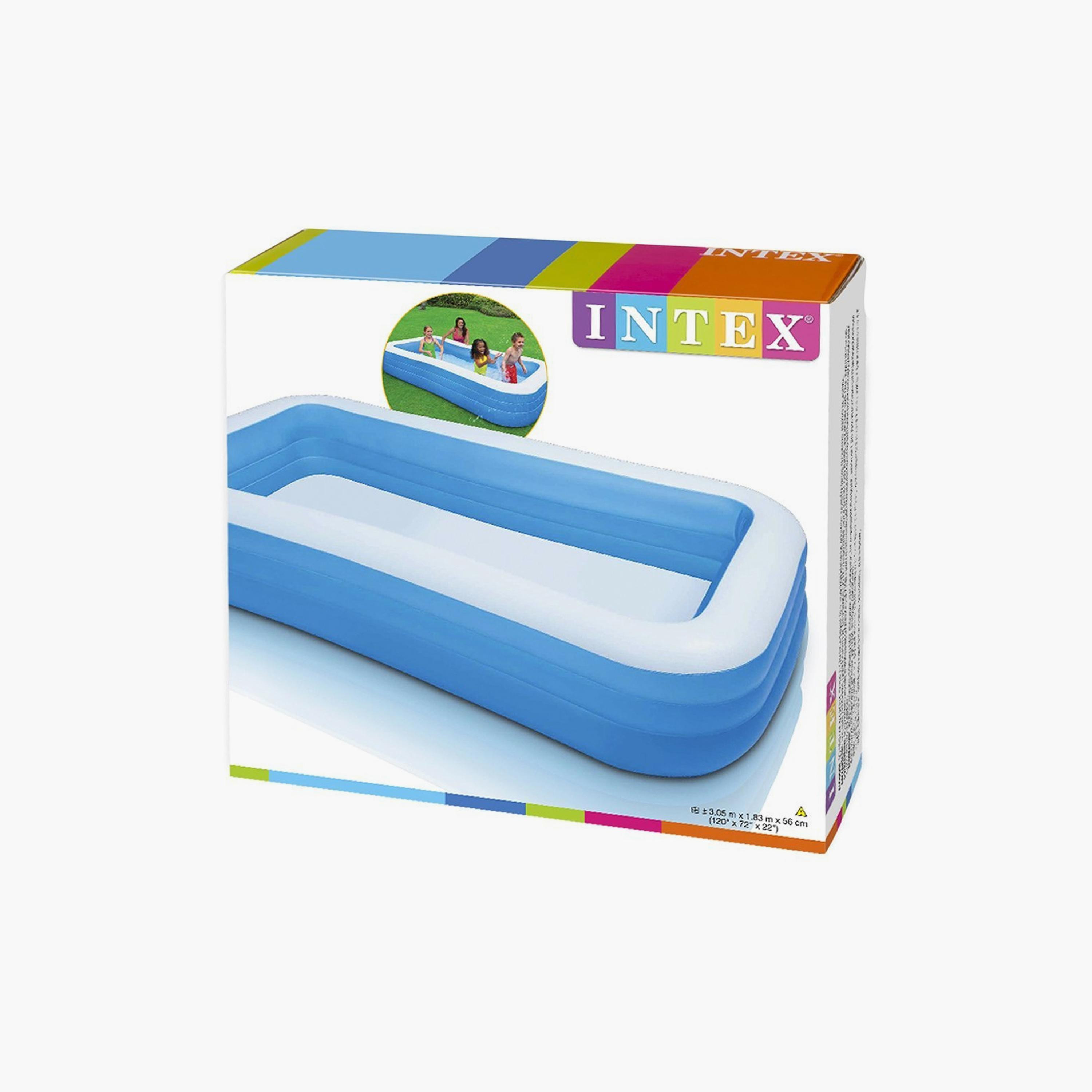 Intex Rectangular Inflatable Pool with Repair Patch & Drain Plug - 10.01 x 6.0 x 1.84 ft-toys-outdoor-poolandbeach-poolaccessories-image-3