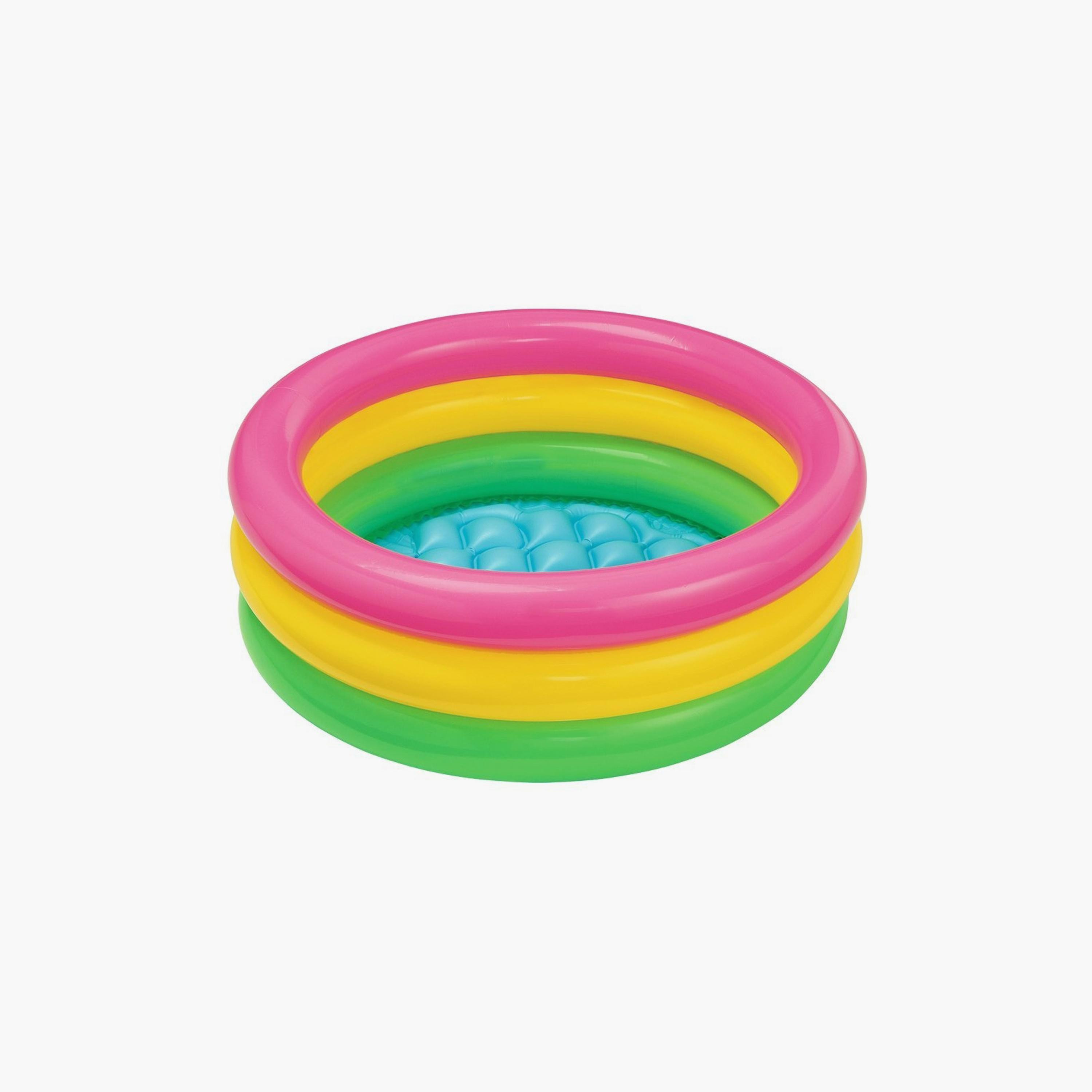 Intex 3 Ring Sunset Glow Inflatable Baby Pool - 2.8 x 2.8 x 0.8 ft-toys-outdoor-poolandbeach-poolaccessories-image-1