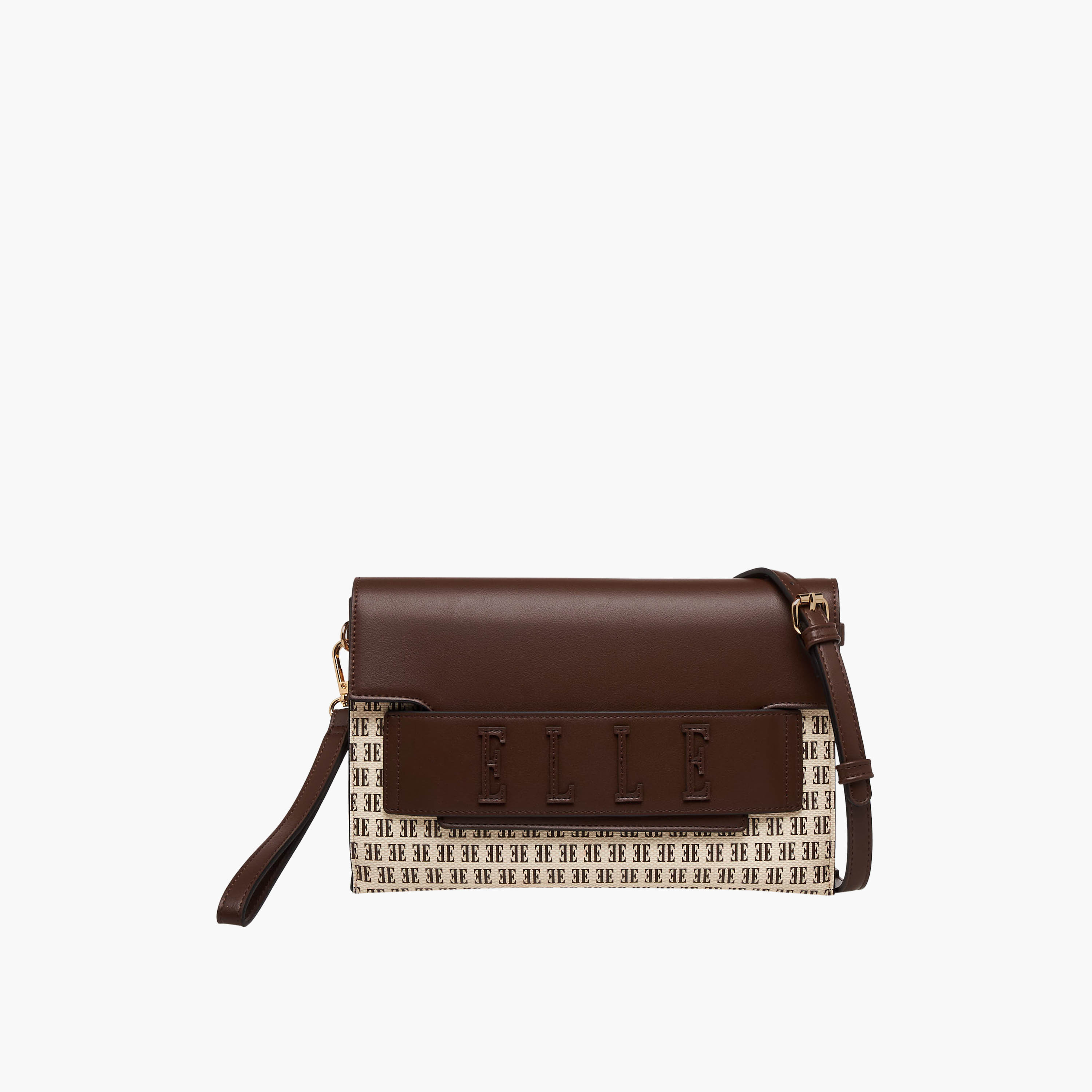 شنطة كروس بودي بطبعات مونوجرام مع حزام قابل للفصل من إيل-women-bagsandwallets-handbags-image-1
