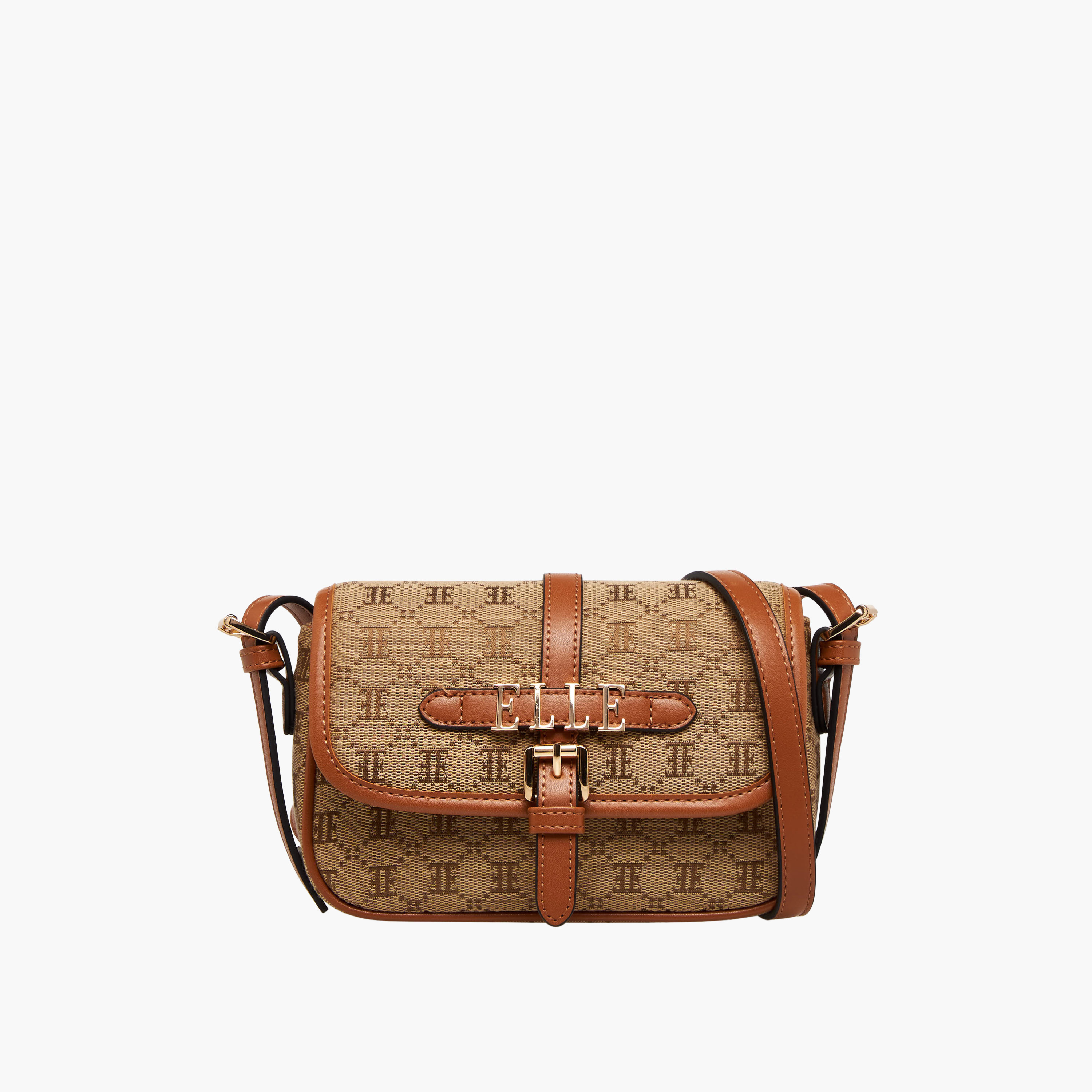 شنطة كروس بودي بحزام قابل للتعديل وتزيينات مونوجرام من إيل-women-bagsandwallets-handbags-image-1