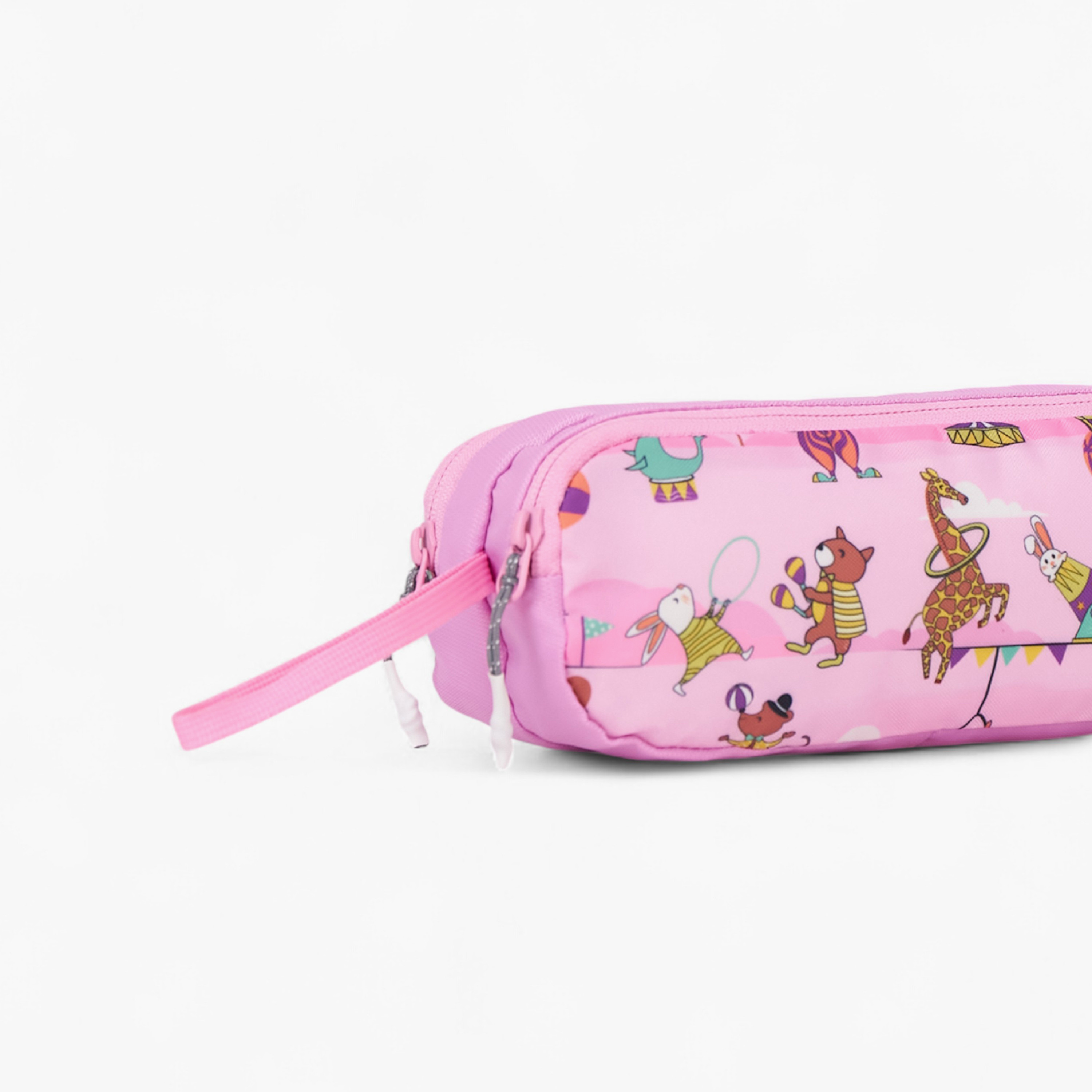 مقلمة بقسمين وسحاب إغلاق وطبعات سيرك من وايلدكرافت-school-stationery-pencilcases-image-5