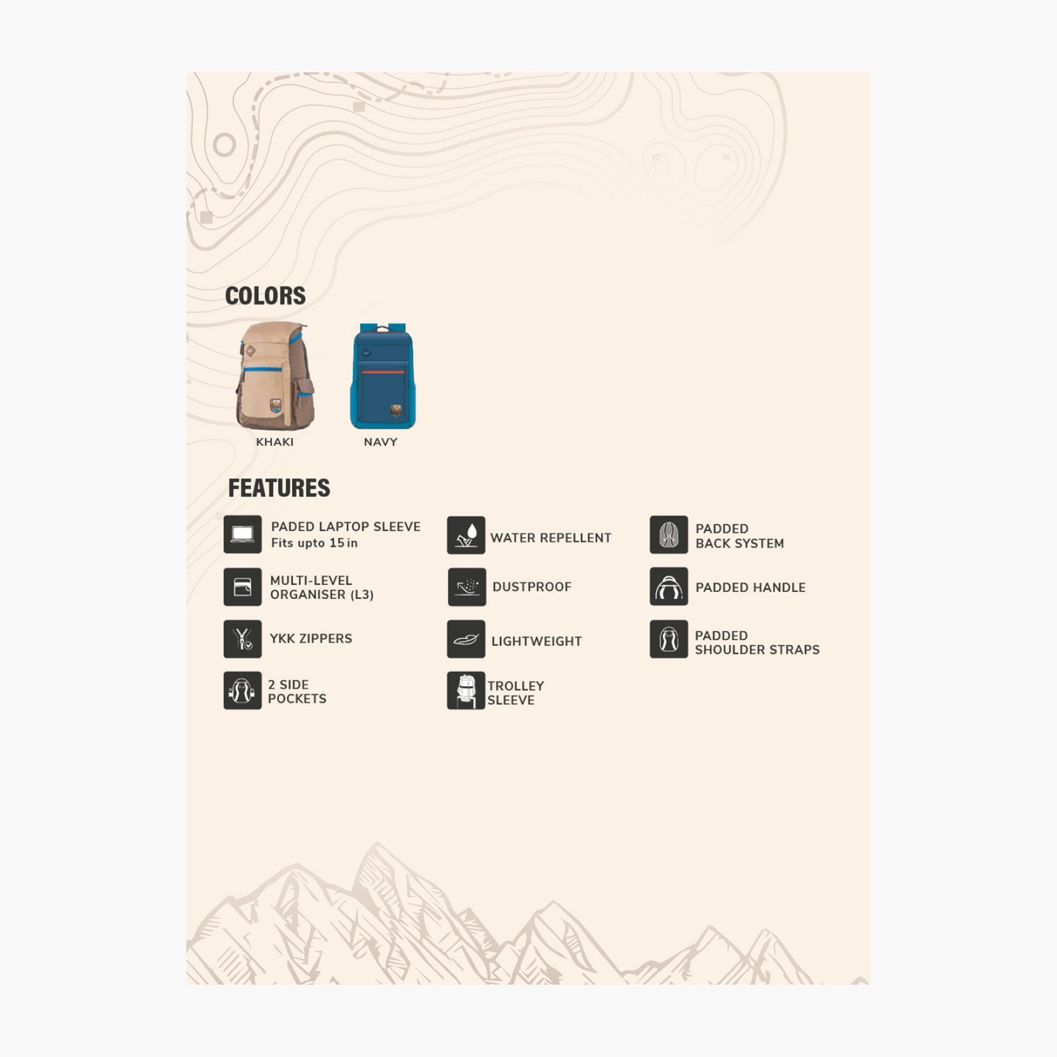 Wildcraft Solid Backpack with Adjustable Shoulder Straps - 21x32x50 cm-school-bagsandbackpacks-backpacks-image-2