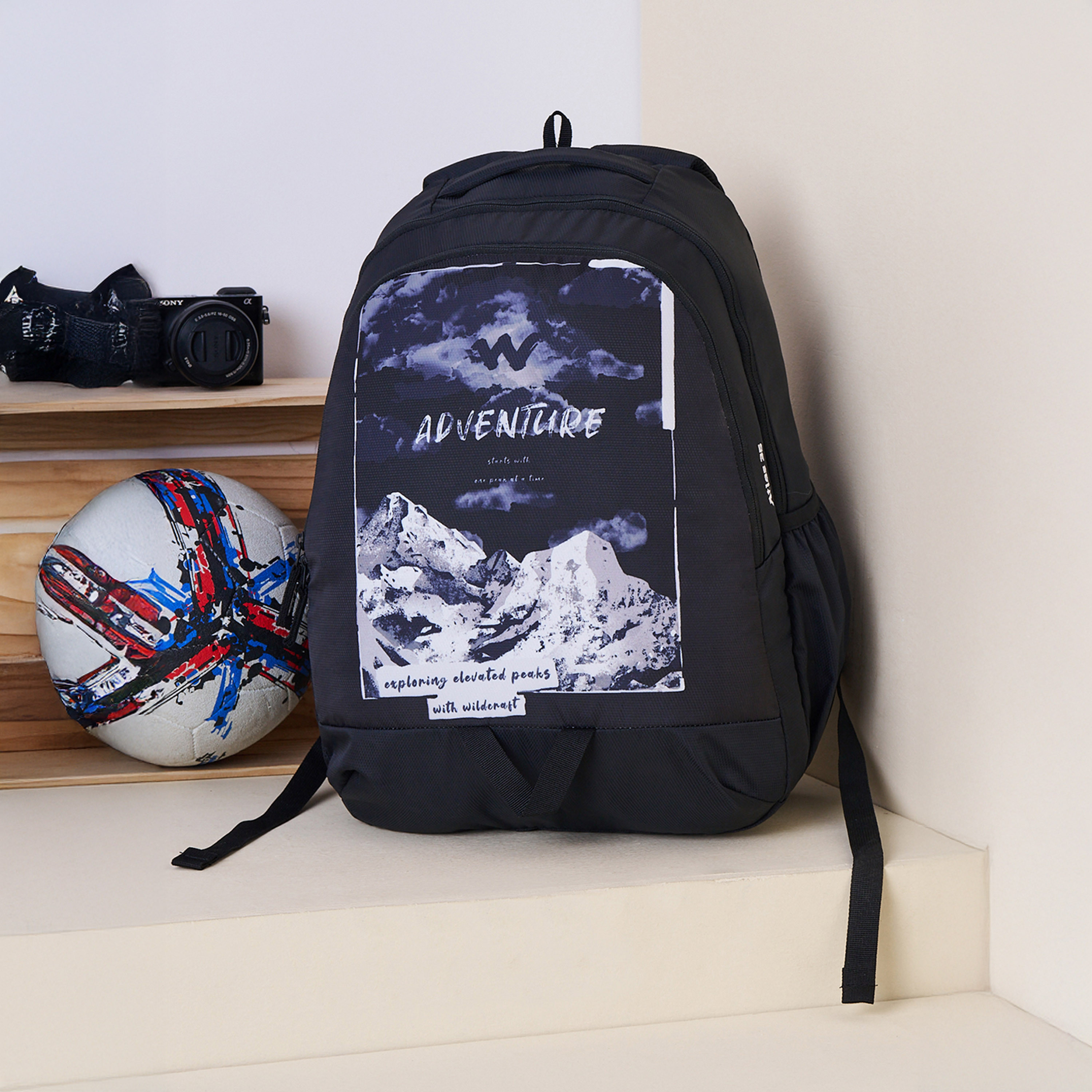 شنطة ظهر مدرسية بطبعات وحمّالات كتف قابلة للتعديل من وايلدكرافت - 25×31×46 سم-school-bagsandbackpacks-backpacks-image-12