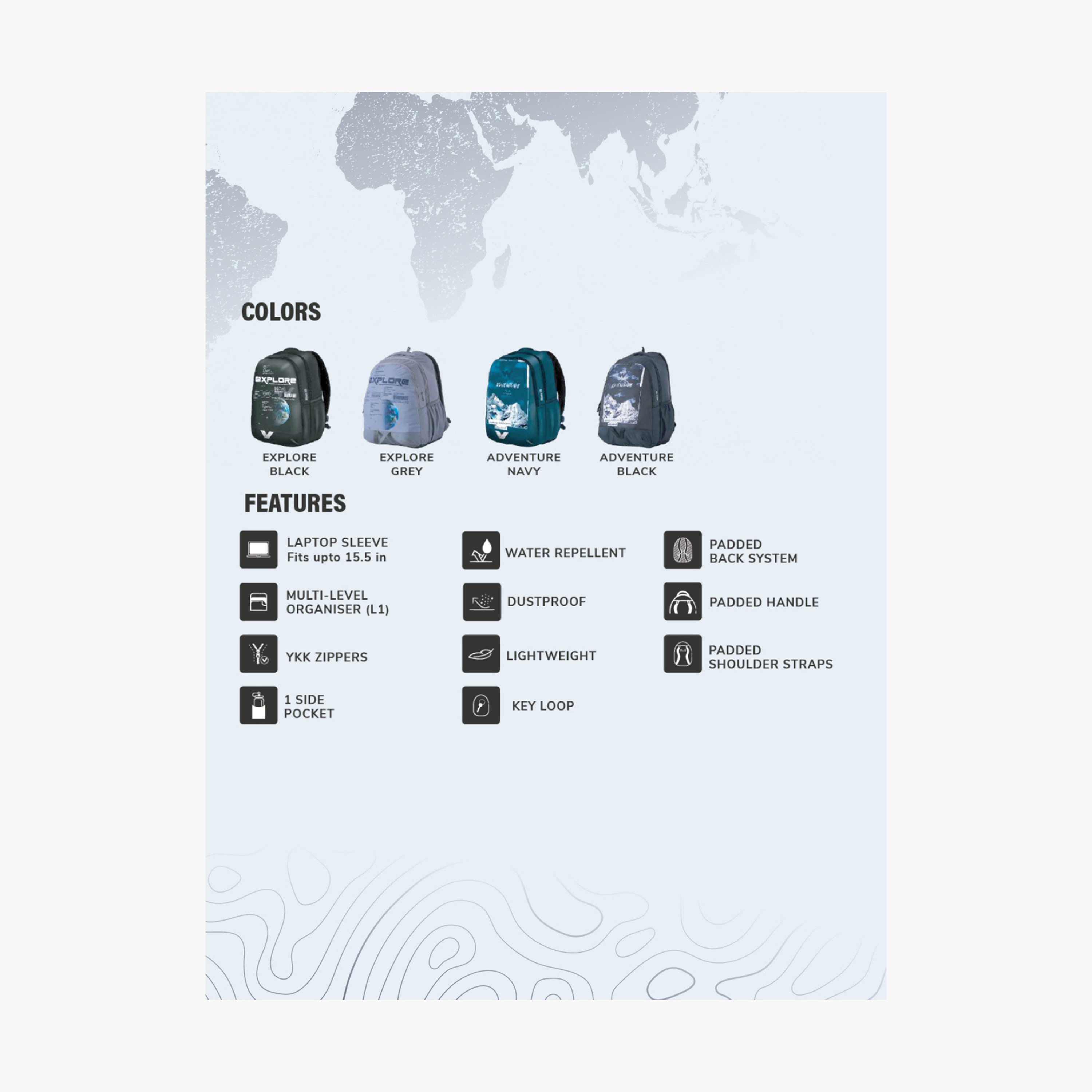 شنطة ظهر مدرسية بطبعات وحمّالات كتف قابلة للتعديل من وايلدكرافت - 25×31×46 سم-school-bagsandbackpacks-backpacks-image-5