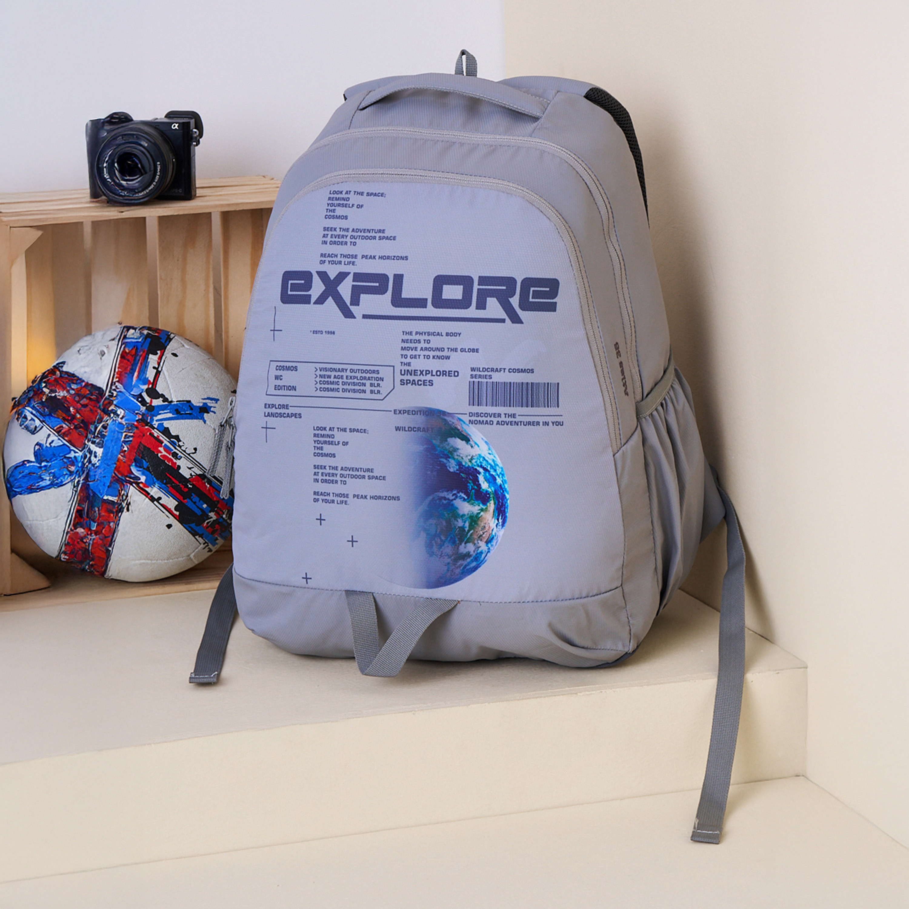 شنطة مدرسية بطبعات وحمالات كتف قابلة للتعديل من وايلدكرافت - 25×31×46 سم-school-bagsandbackpacks-backpacks-image-12