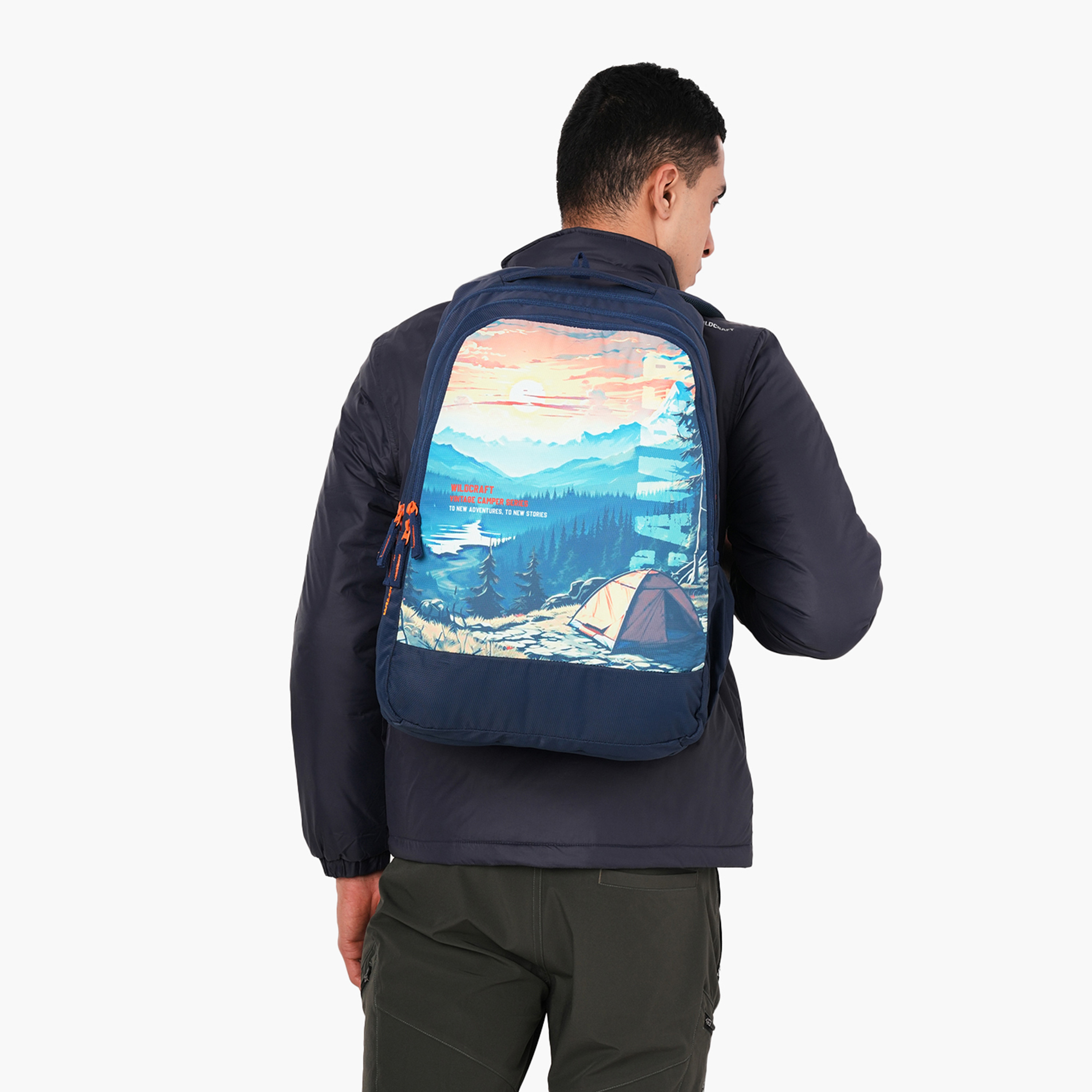 شنطة مدرسية بطبعات جرافيك وحمالات كتف قابلة للتعديل من وايلدكرافت - 21×34×48 سم-school-bagsandbackpacks-backpacks-image-3