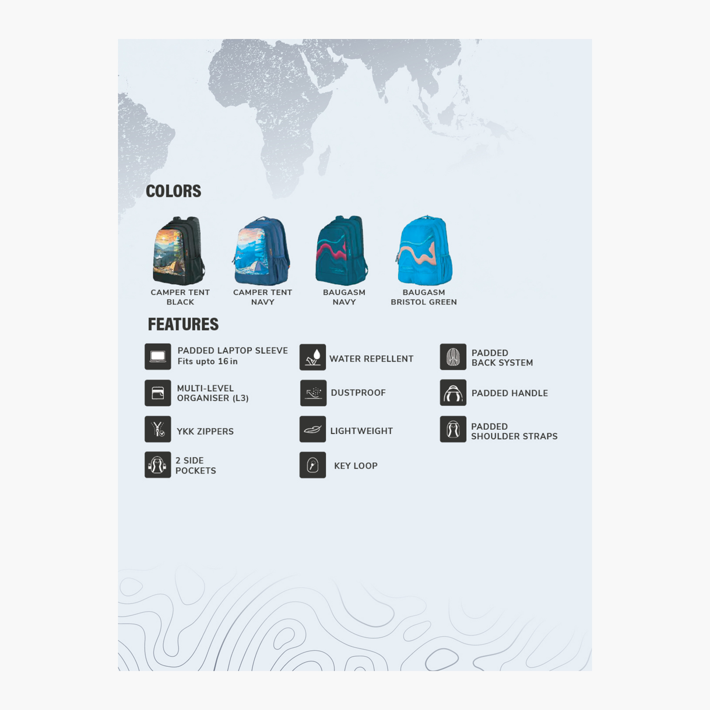 شنطة مدرسية بطبعات جرافيك وحمالات كتف قابلة للتعديل من وايلدكرافت - 21×34×48 سم-school-bagsandbackpacks-backpacks-image-5
