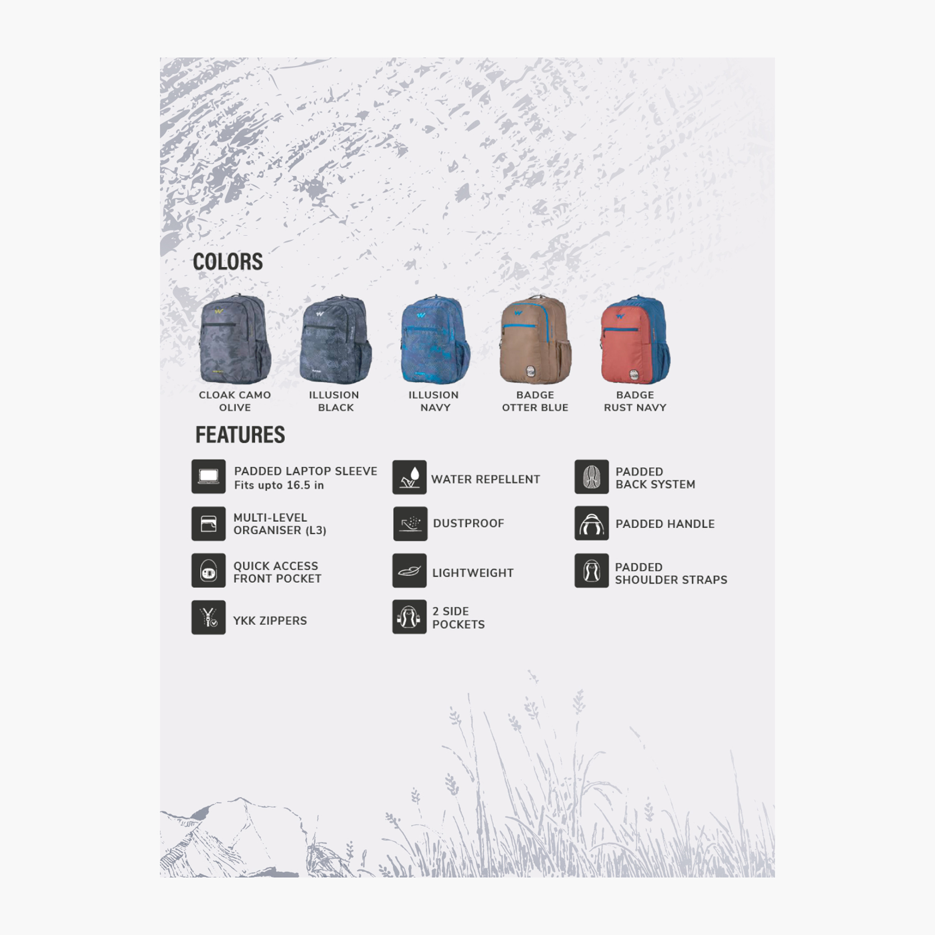 Wildcraft Solid Backpack with Adjustable Shoulder Straps - 25x33x48 cm-school-bagsandbackpacks-backpacks-image-5