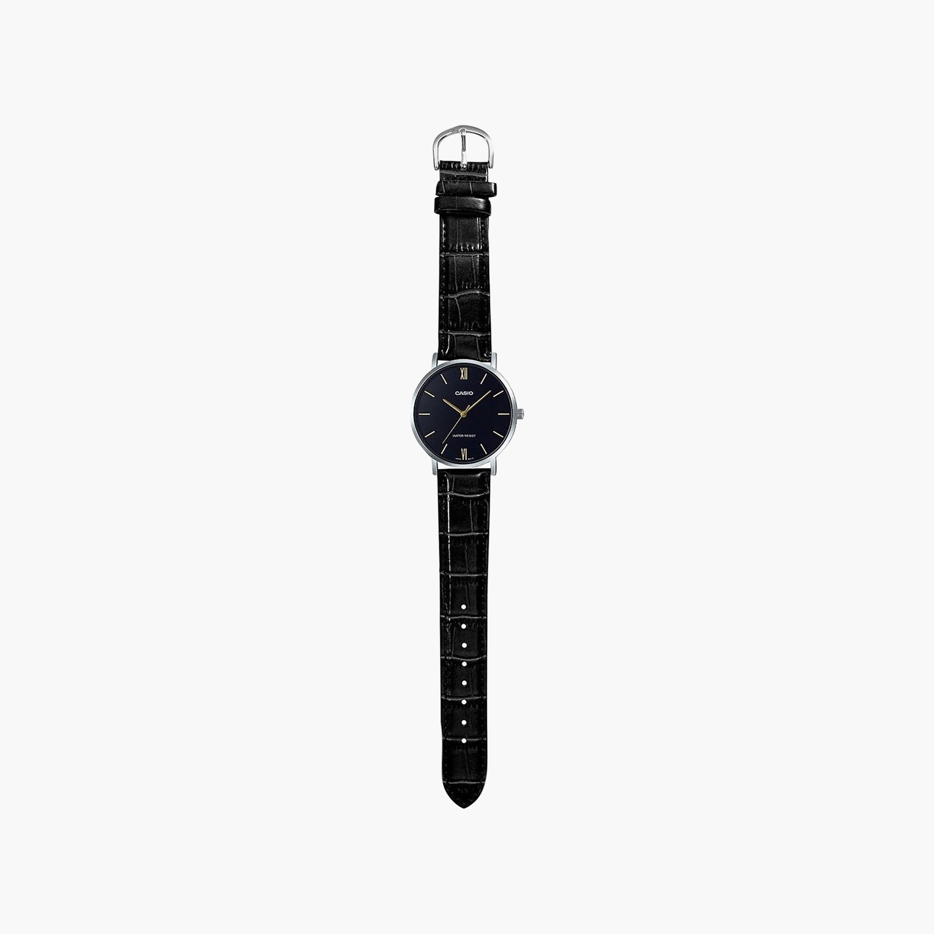 ساعة كاسيو رجالية سوداء تناظرية بحزام جلدي، مقاس 40 مم | MTP-VT01L-1BUDF-men-watchesandjewellery-watches-image-4