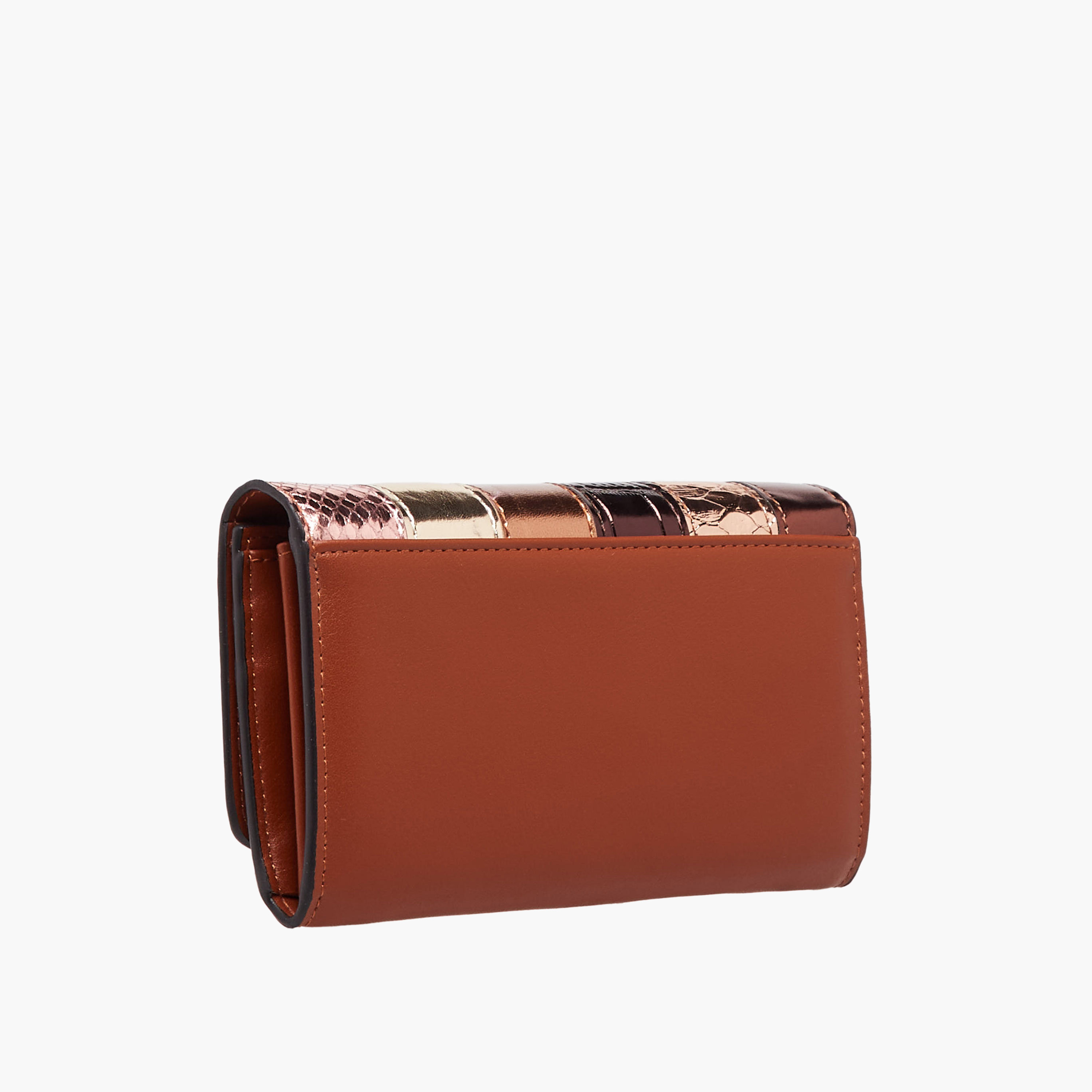 Celeste Metallic Accent Wallet with Button Closure-women-bagsandwallets-handbags-image-2