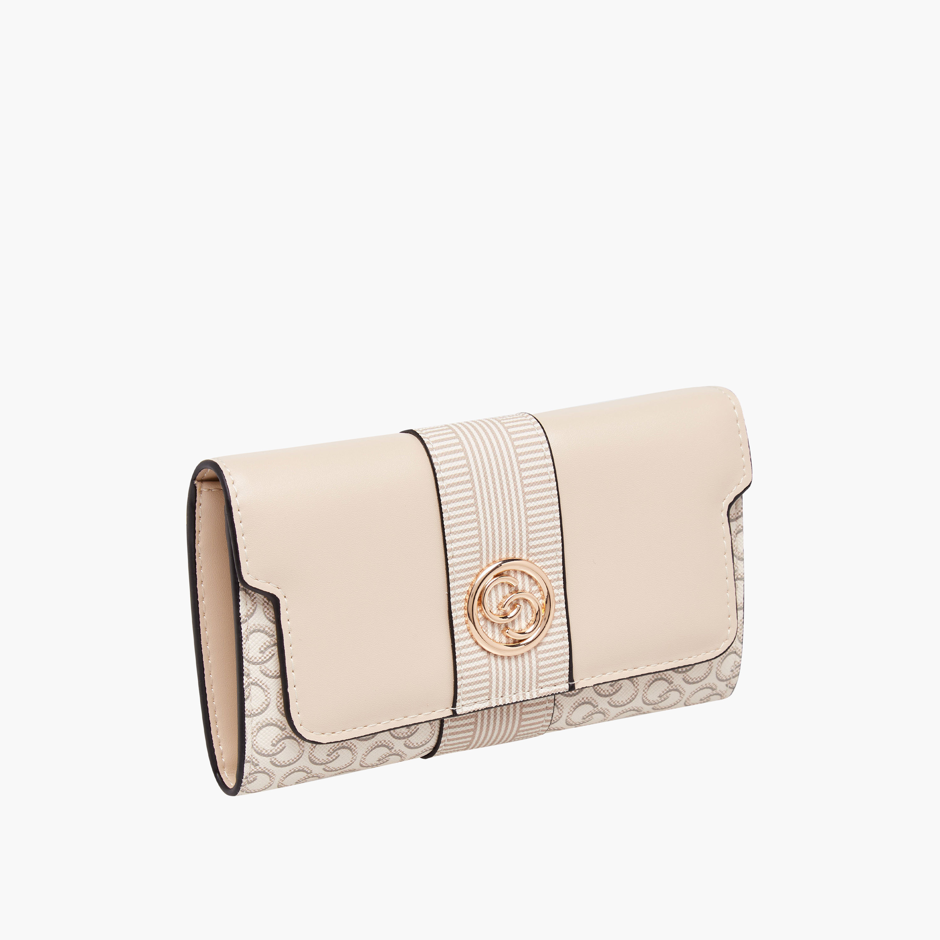 Celeste Monogram Print Wallet with Button Closure-women-bagsandwallets-handbags-image-3