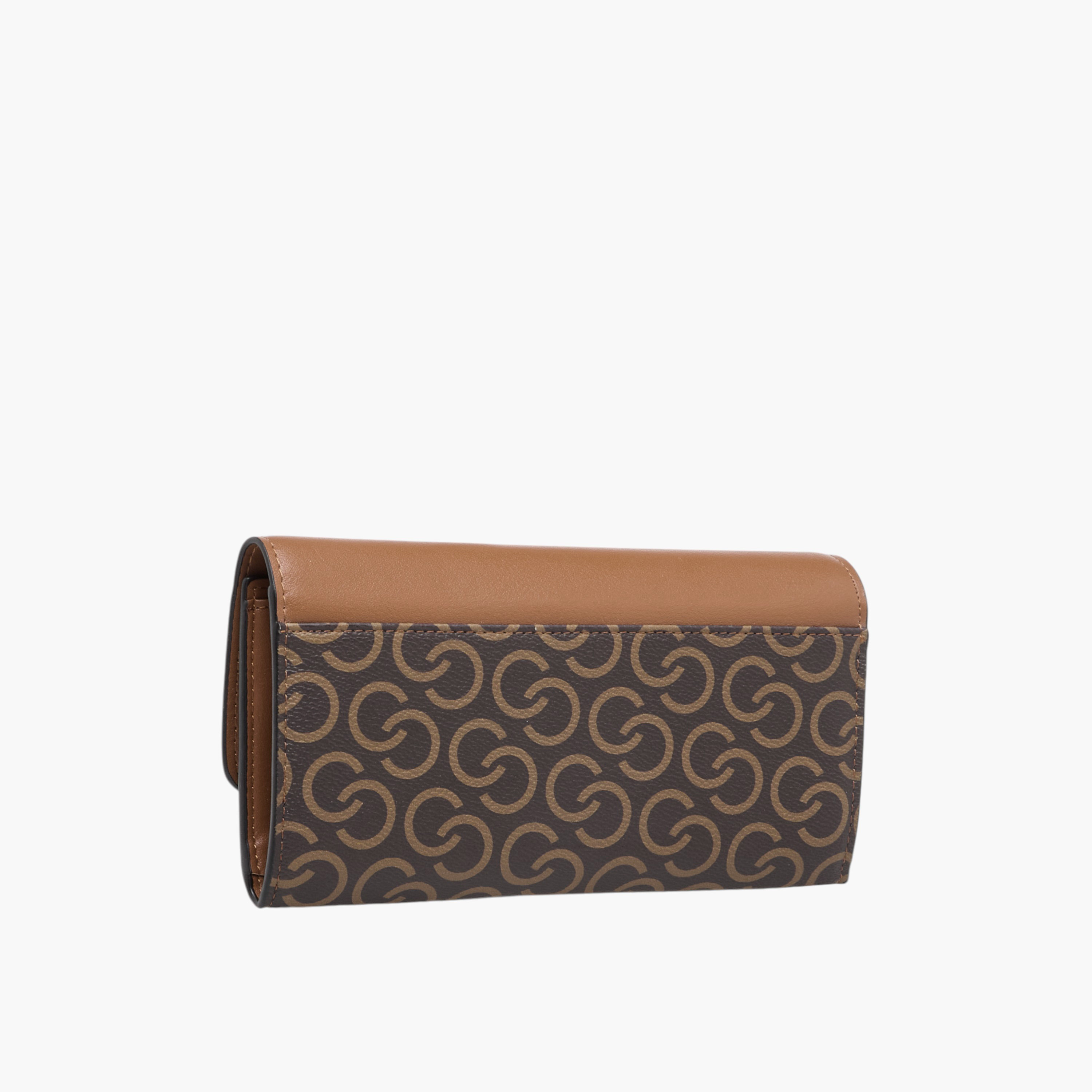 Celeste Monogram Print Wallet with Flap Closure-women-bagsandwallets-wallets-image-2