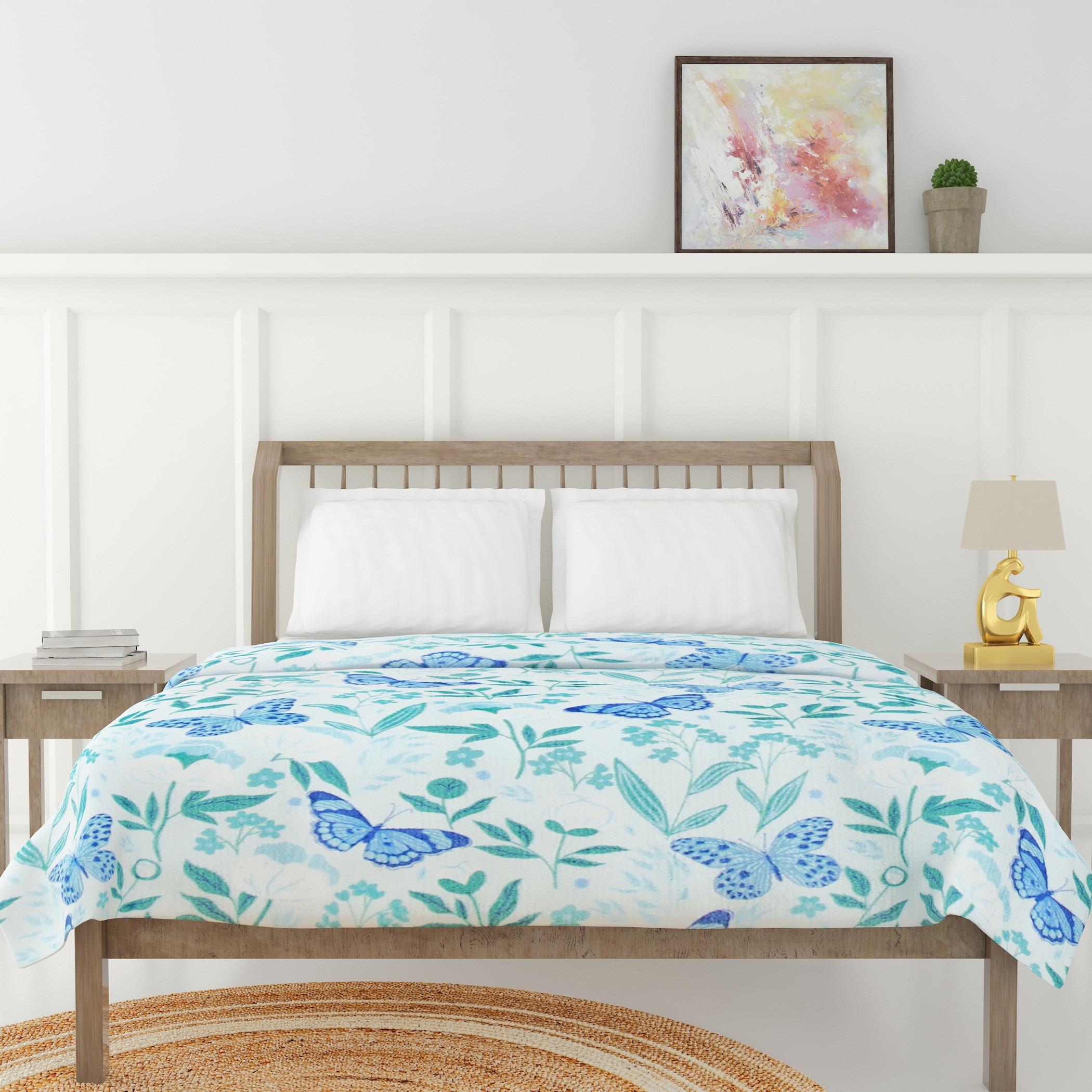 Luxury Soft Plush Flannel Blanket - 200x200 cms-household-bedding-blankets-image-1