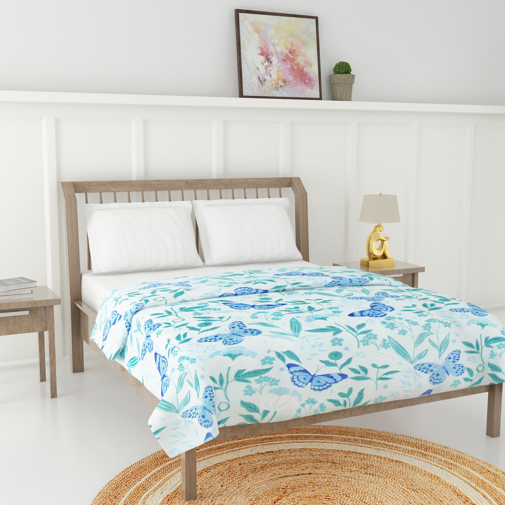 Luxury Soft Plush Flannel Blanket - 200x200 cms-household-bedding-blankets-image-2