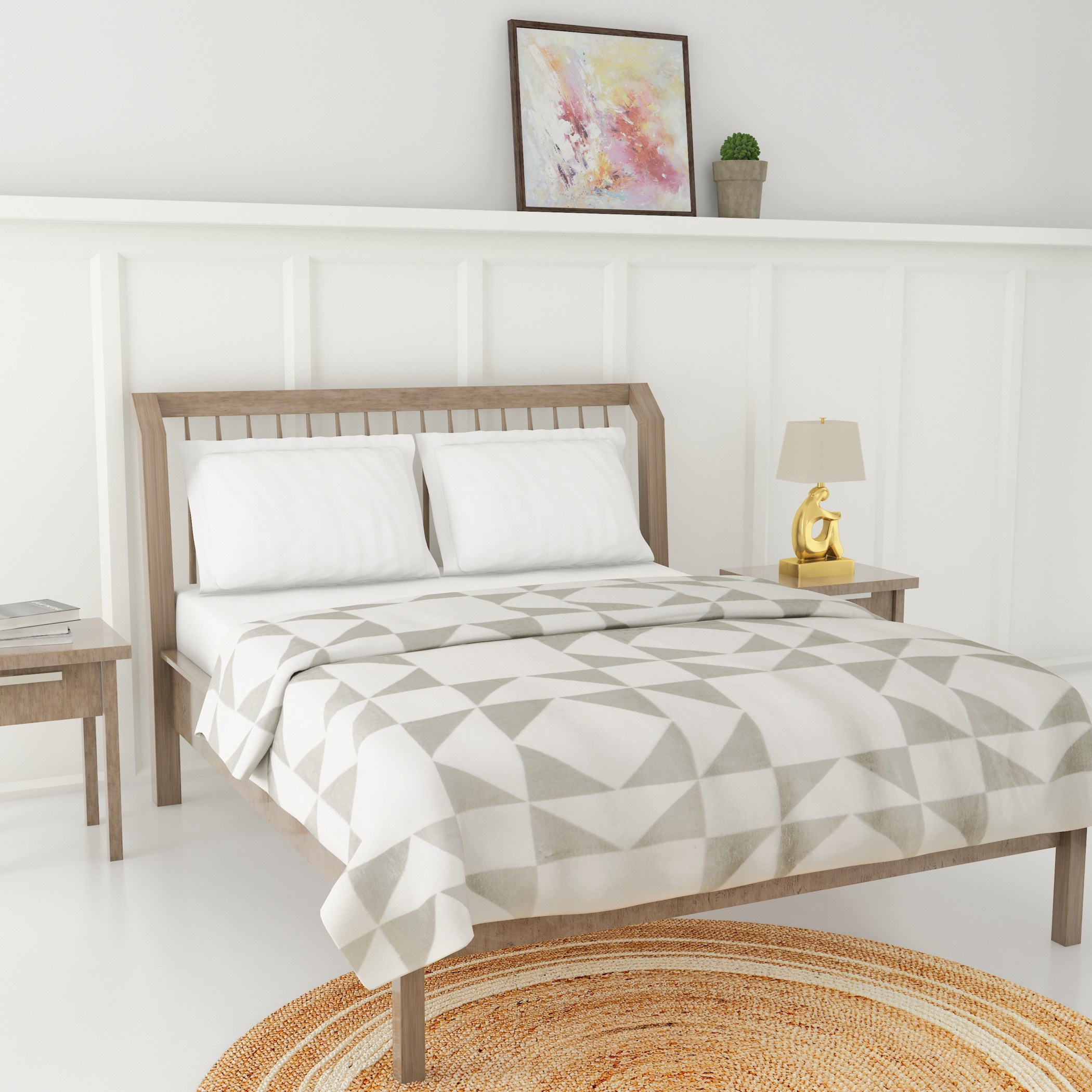 Luxury Soft Plush Flannel Blanket - 200x200 cms-household-bedding-blankets-image-2