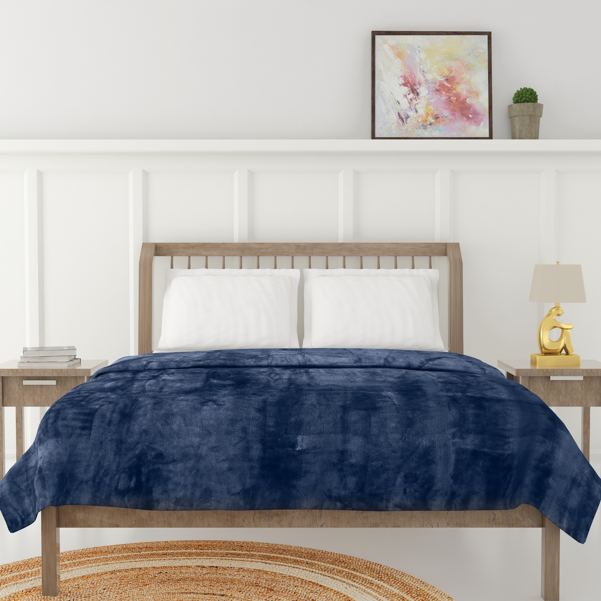 Luxury Soft Plush Flannel Blanket - 200x200 cms-household-cushionsandthrows-throwsandblankets-blankets-image-1