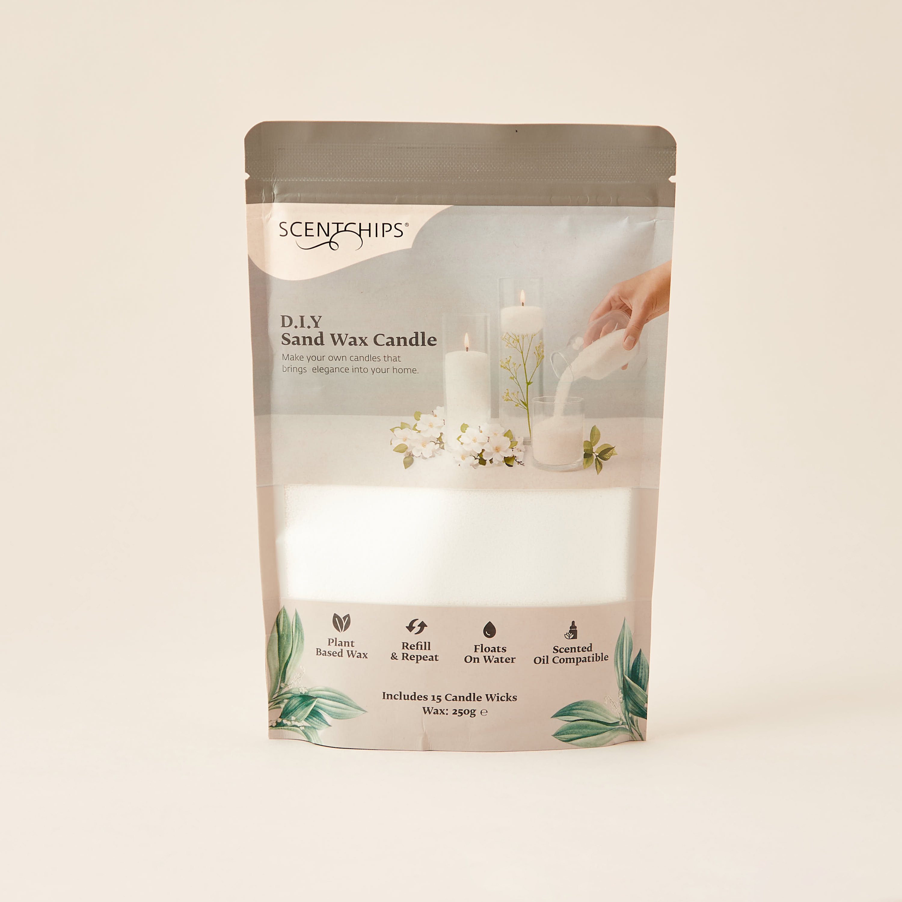 Scentchips DIY Unscented Sand Wax Candle with 30 Wicks - 500 gms-household-homefragrance-candles-image-5