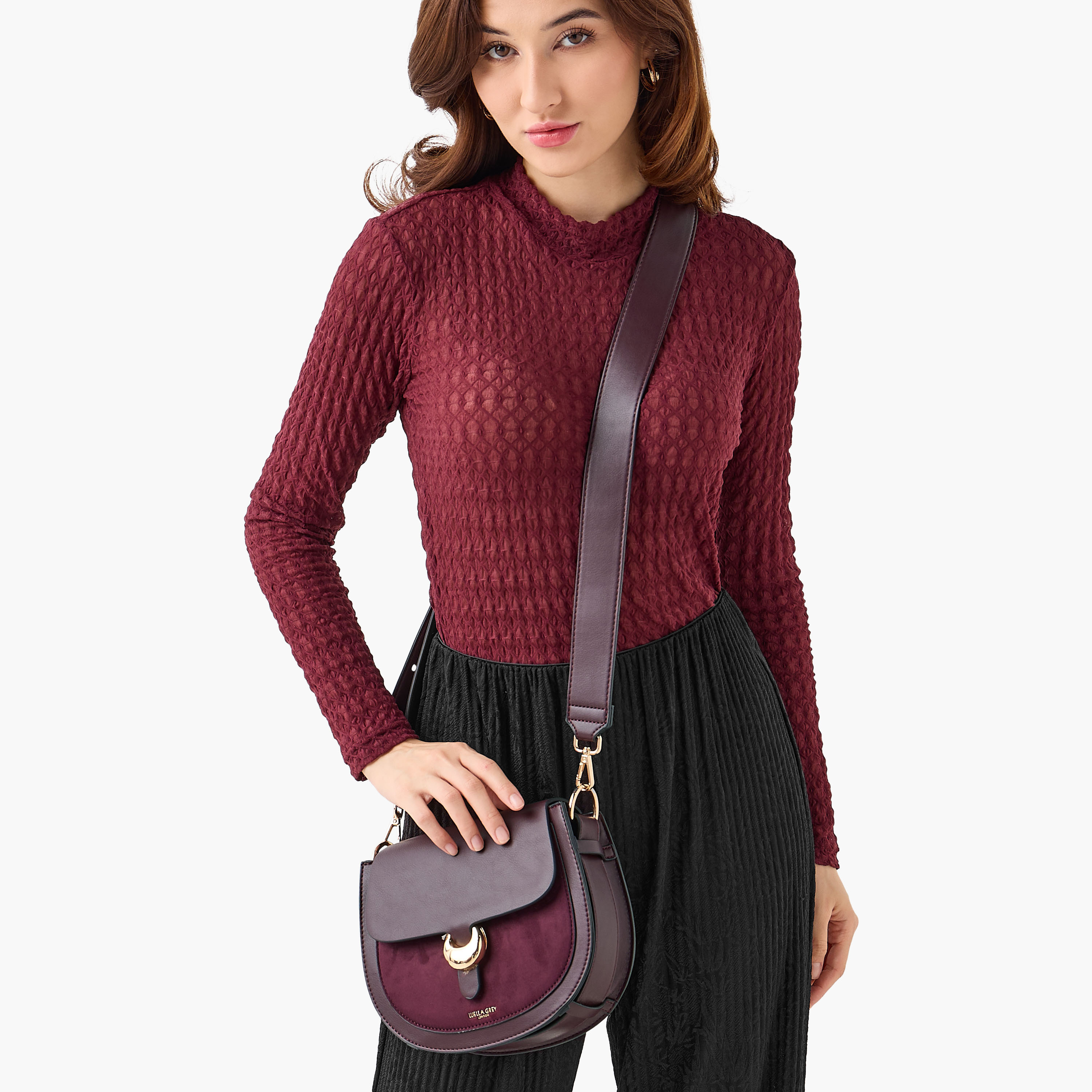 شنطة كروس بودي سادة بحزام قابل للفصل من لويلا جري فينيشيا-women-bagsandwallets-handbags-image-8