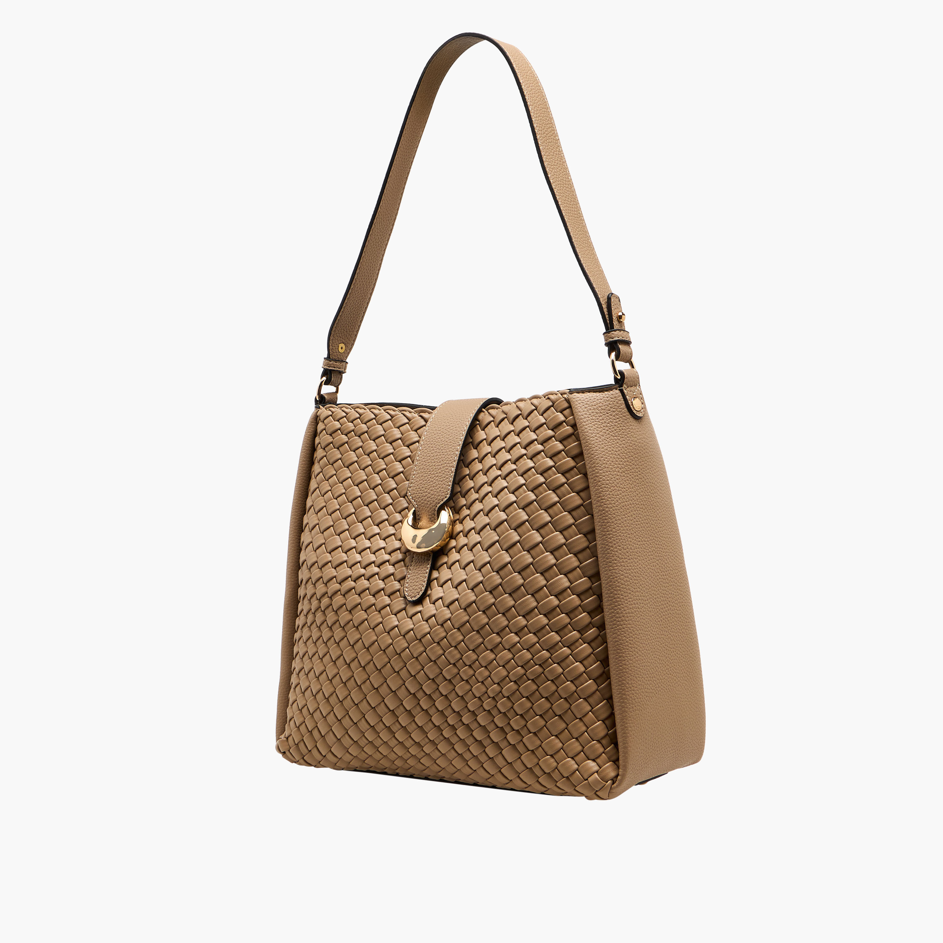 LUELLA GREY Weave Textured Woven Shoulder Bag with Buckle Closure-women-bagsandwallets-handbags-image-3