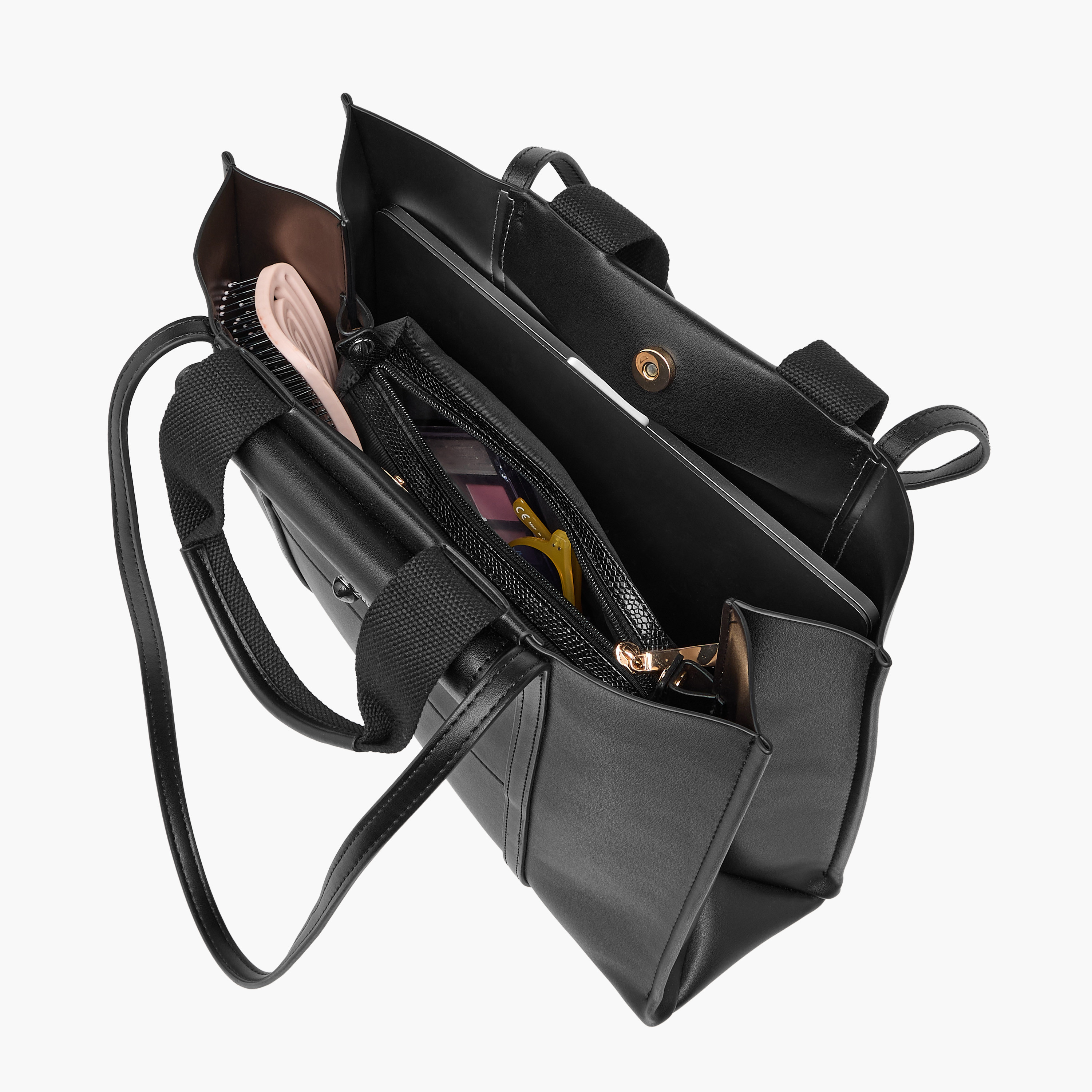 شنطة توتي أحادية اللون بمقابض من لويلا جري-women-bagsandwallets-handbags-image-8