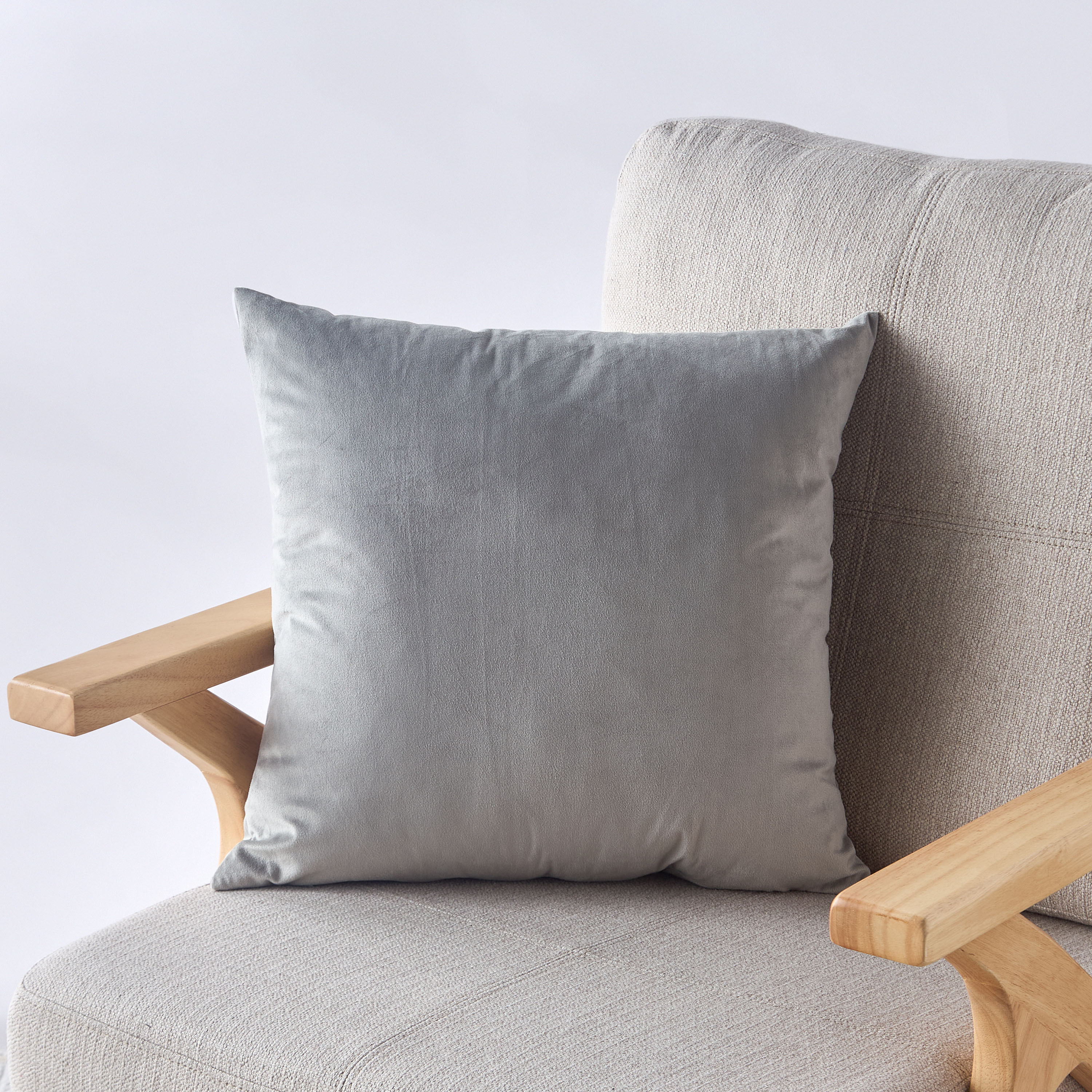 Velvet Textured Decorative Filled Cushion - 45x45 cms-household-cushionsandthrows-filledcushions-decorativecushions-image-1