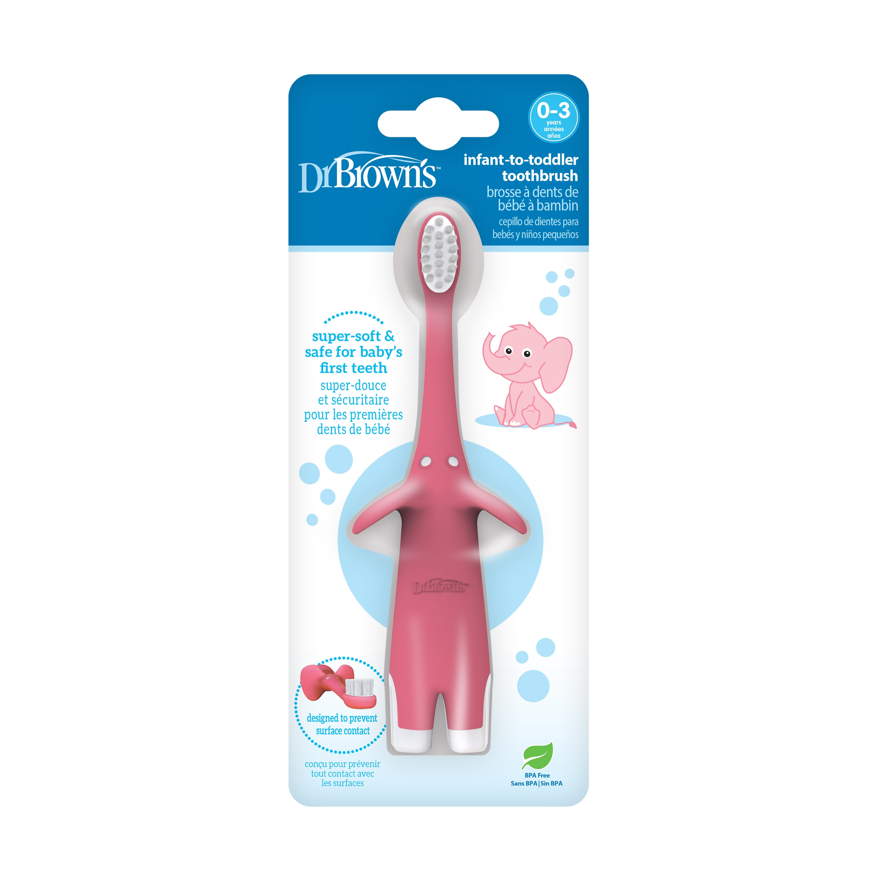 فرشاة أسنان للأطفال الرضع على شكل فيل من دكتور براونز-baby-bathandcare-oralcare-image-2