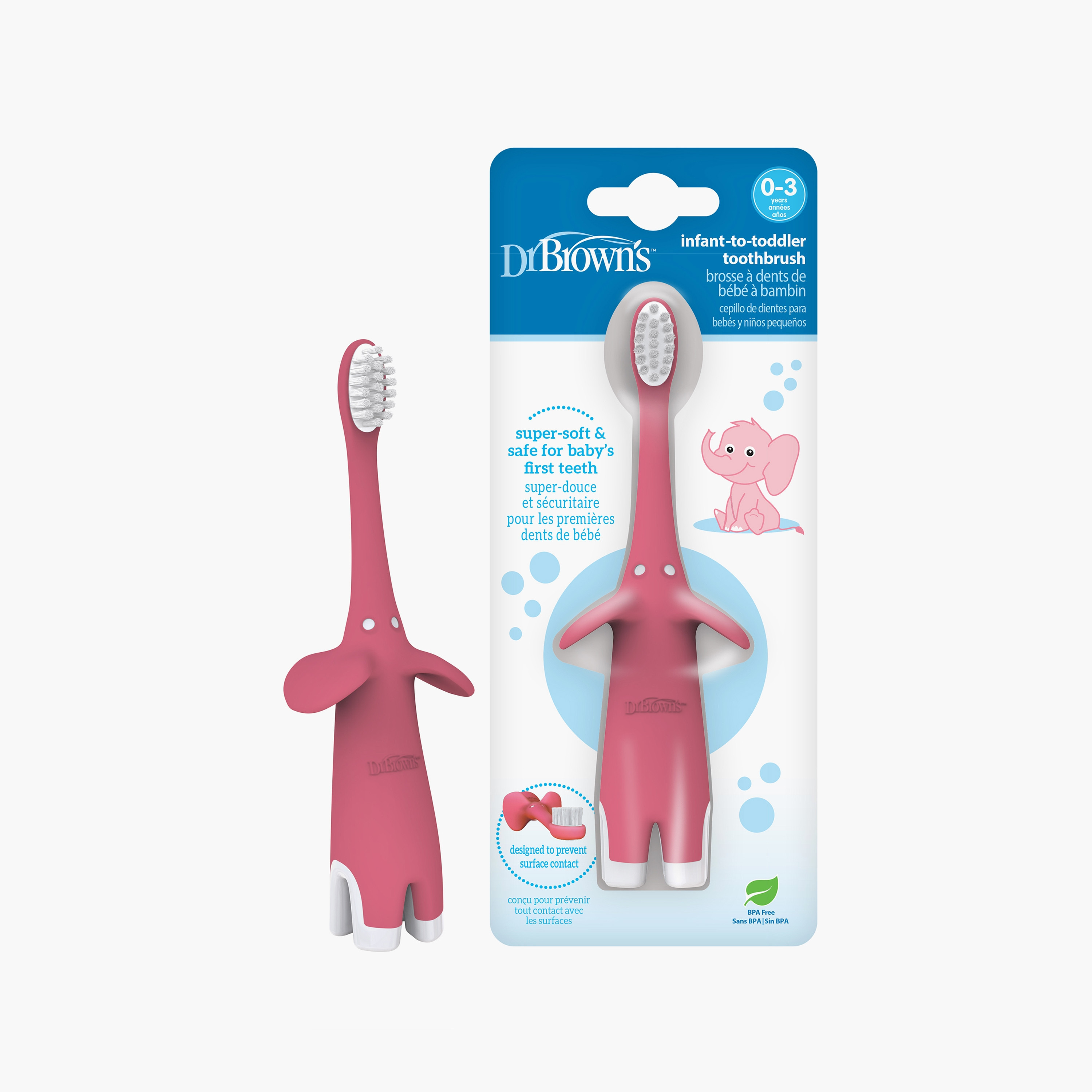 فرشاة أسنان للأطفال الرضع على شكل فيل من دكتور براونز-baby-bathandcare-oralcare-image-3