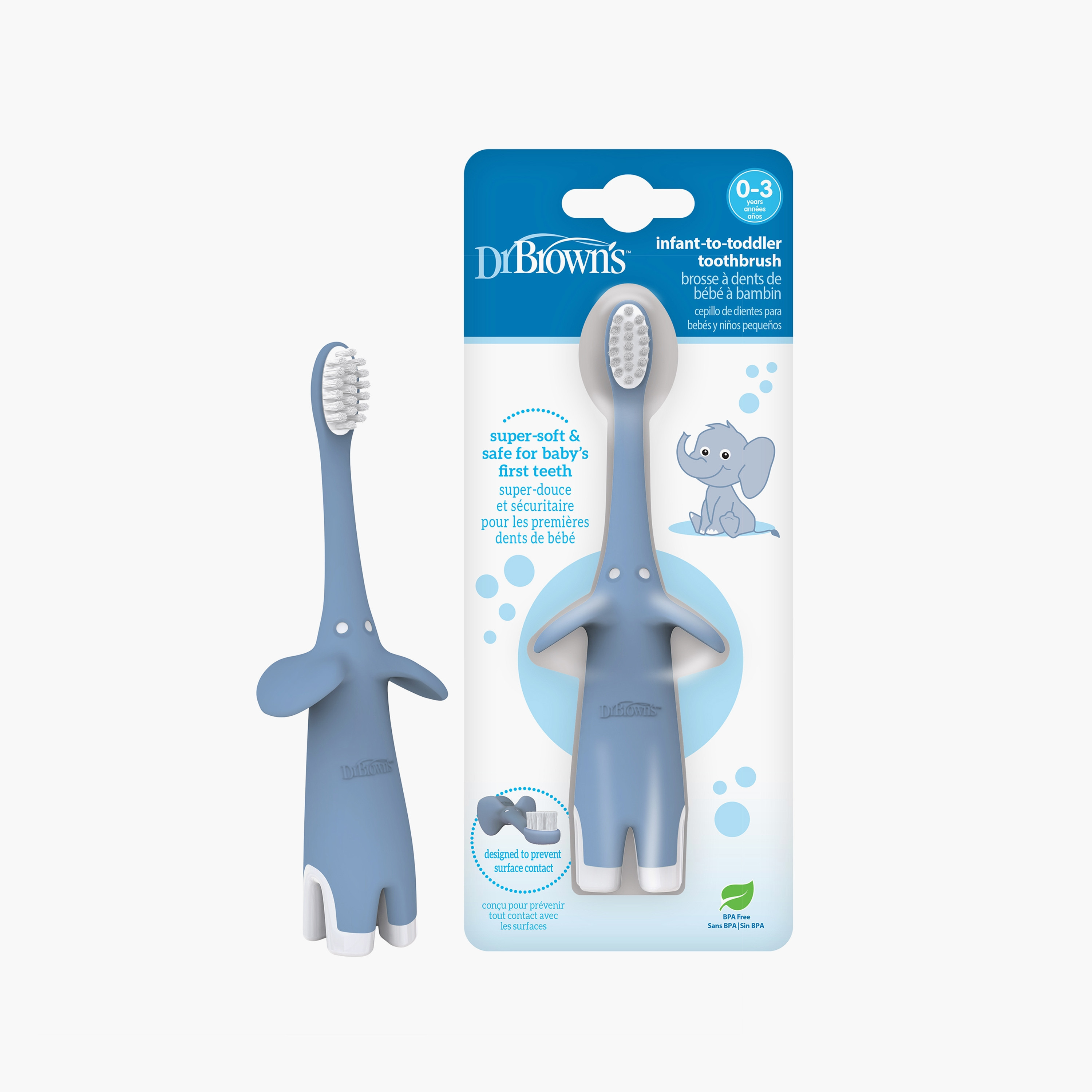 Dr. Brown's Infant-to-Toddler Toothbrush Elephant-baby-bathandcare-oralcare-image-3