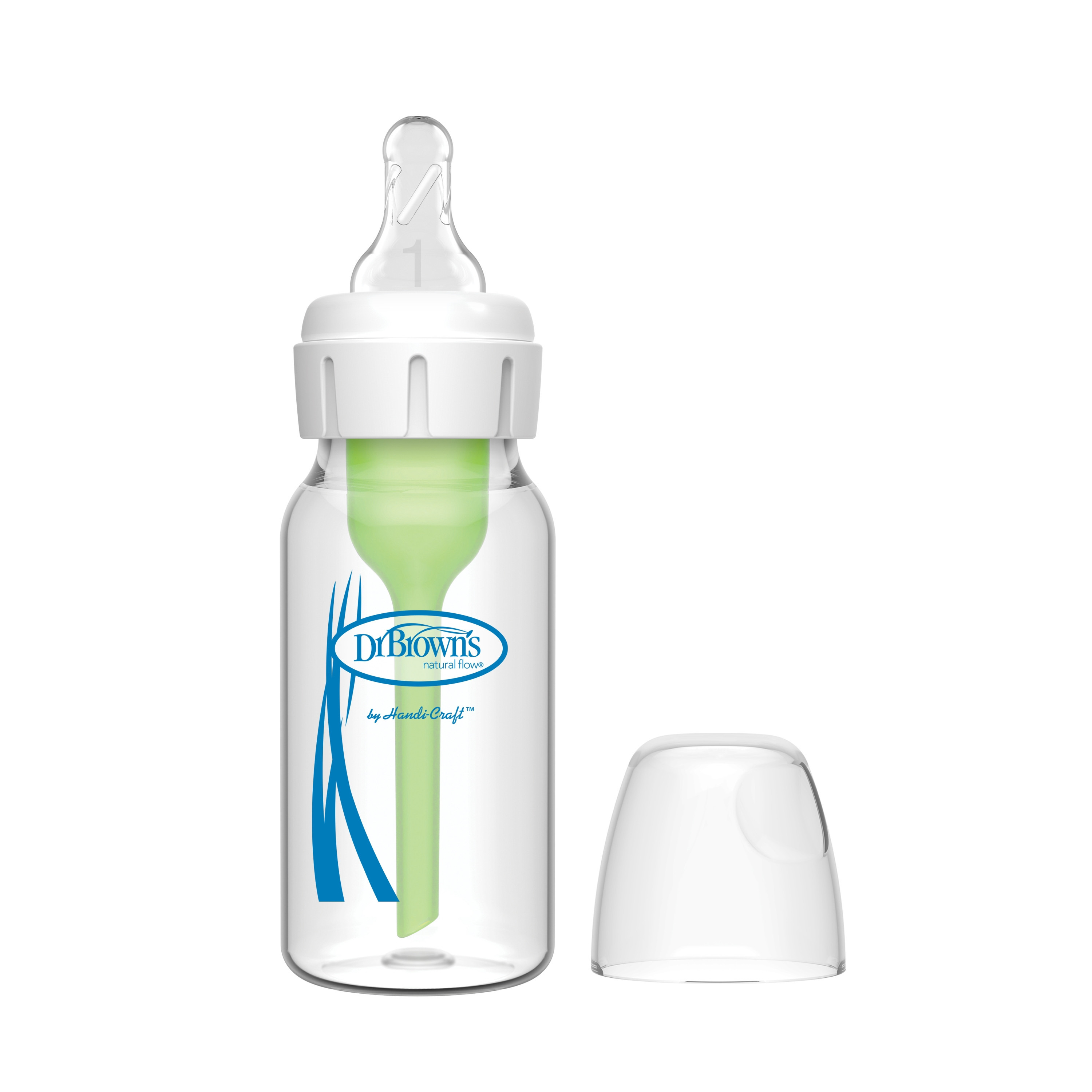 Dr. Brown's Narrow Options+ BPA Free Glass Feeding Bottle - 120 ml-baby-feeding-feedingbottles-bottlesandteats-image-1
