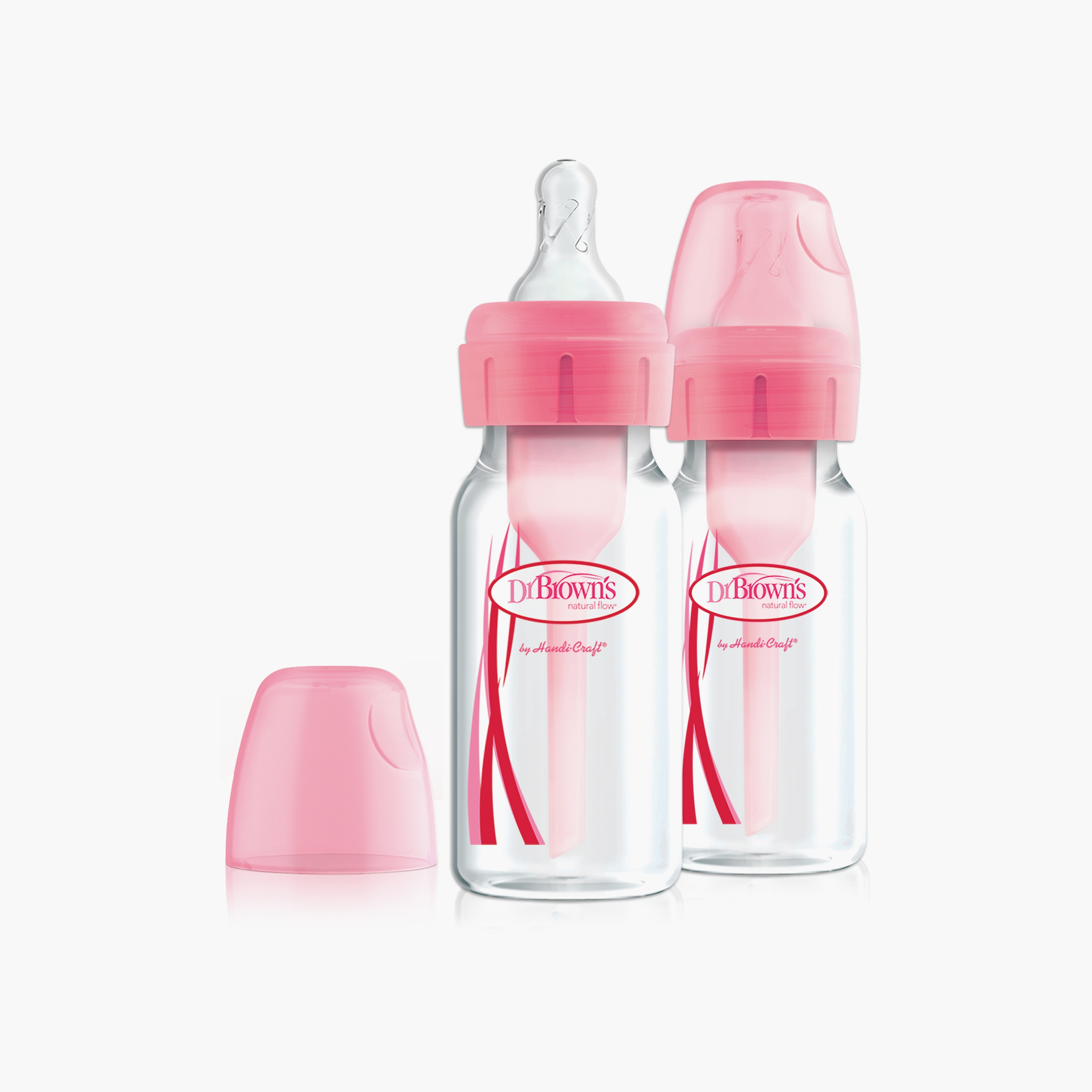 زجاجات رضاعة المضادة للمغص، خيارات ضيقة، قطعتين - 120 مل من دكتور براونز-baby-feeding-feedingbottles-bottlesandteats-image-1