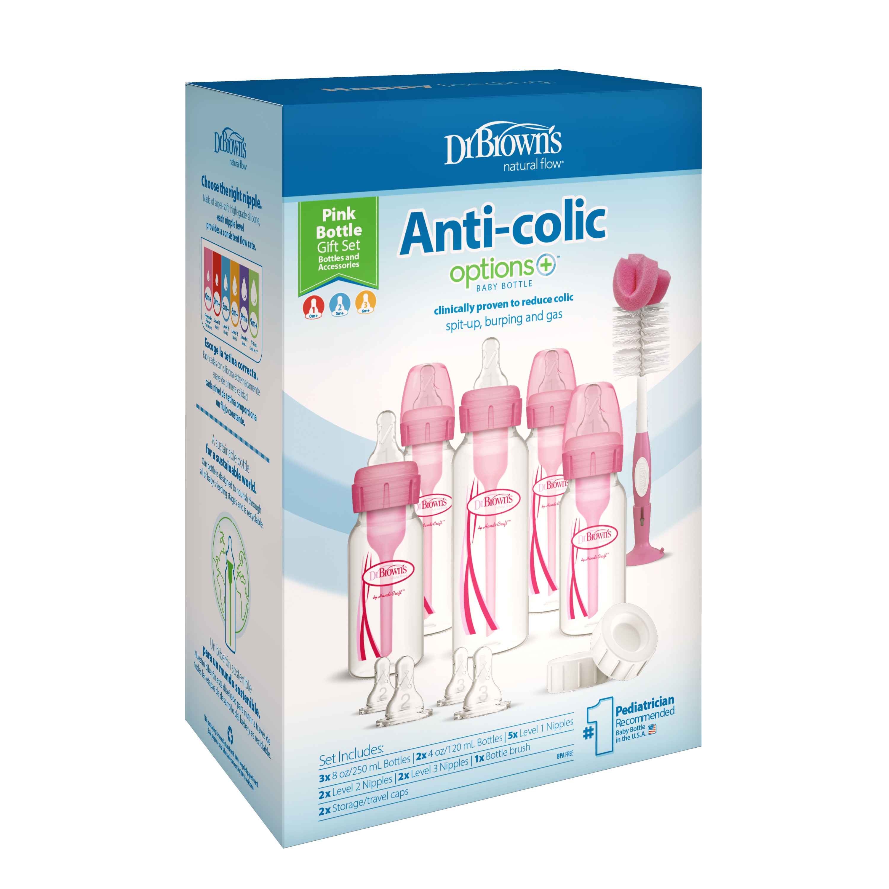 Dr. Brown's Narrow Anti-Colic Options+ Baby Bottle Gift Set-baby-feeding-feedingbottles-bottlesandteats-image-3
