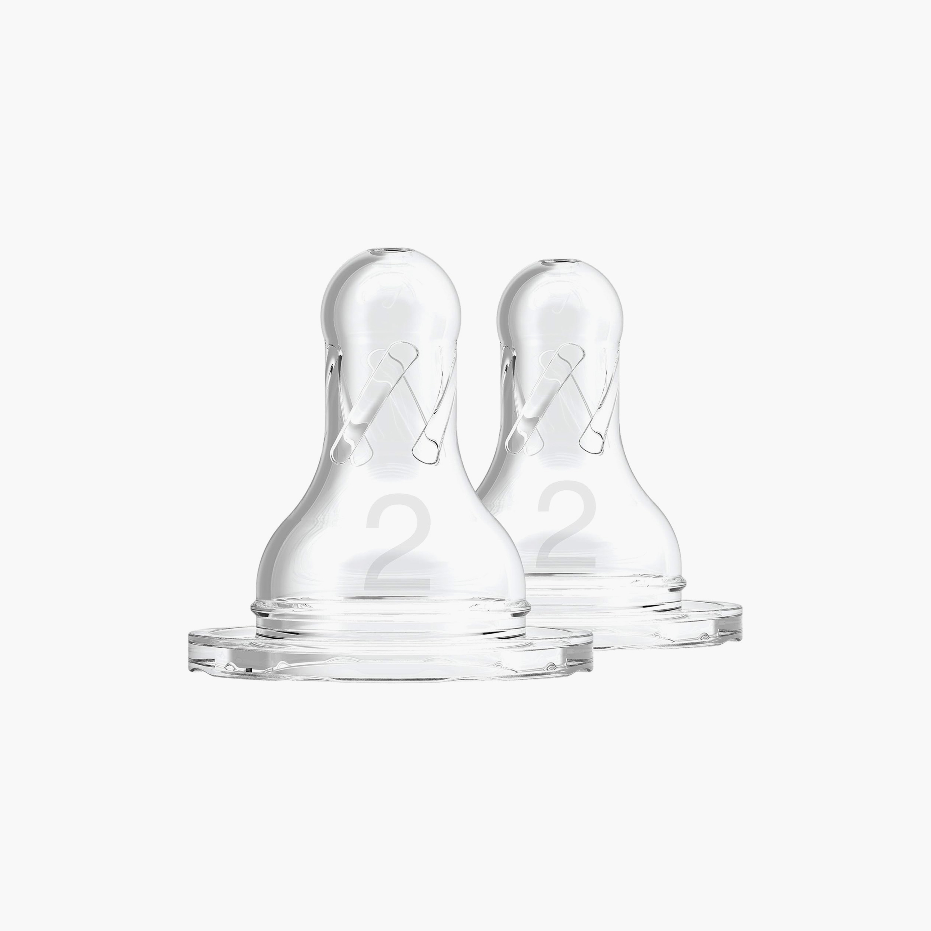Dr. Brown's 2-Piece Level-2 BPA Free Silicone Narrow Nipples - 3 Months+-baby-feeding-feedingbottles-bottlesandteats-image-1