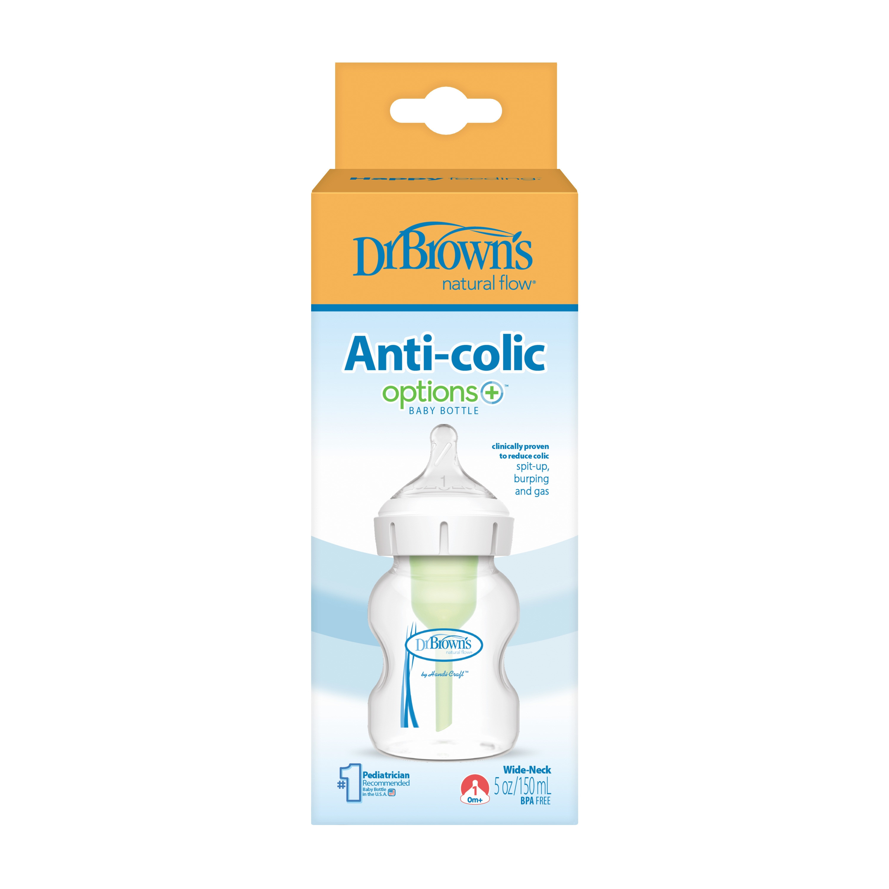 زجاجة رضاعة ذات العنق العريض والخالية من مادة BPA - 150 مل من دكتور براونز-baby-feeding-feedingbottles-bottlesandteats-image-4