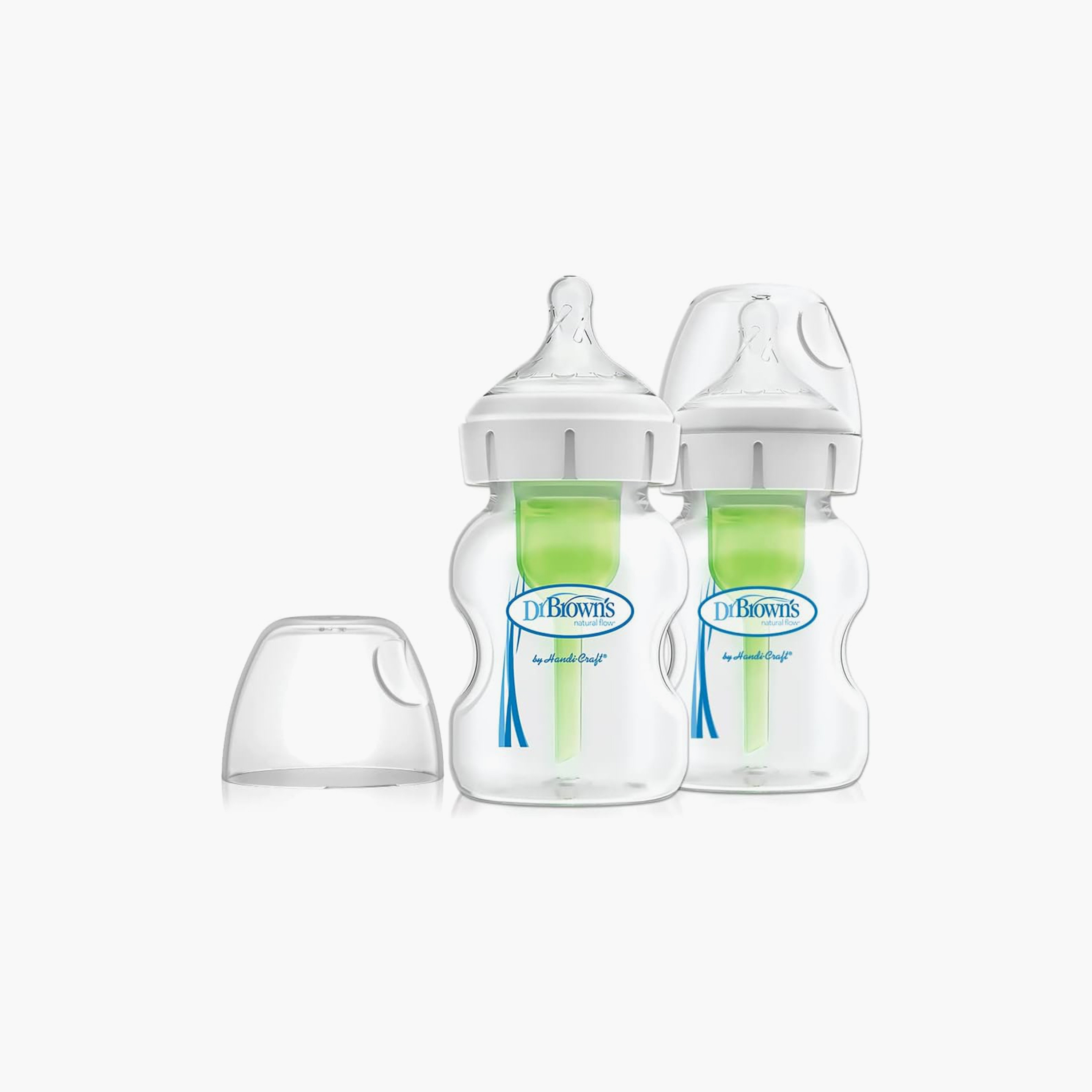 Dr. Brown's 2-Piece Wide Neck Option+ BPA Free Feeding Bottles - 150 ml-baby-feeding-feedingbottles-bottlesandteats-image-1