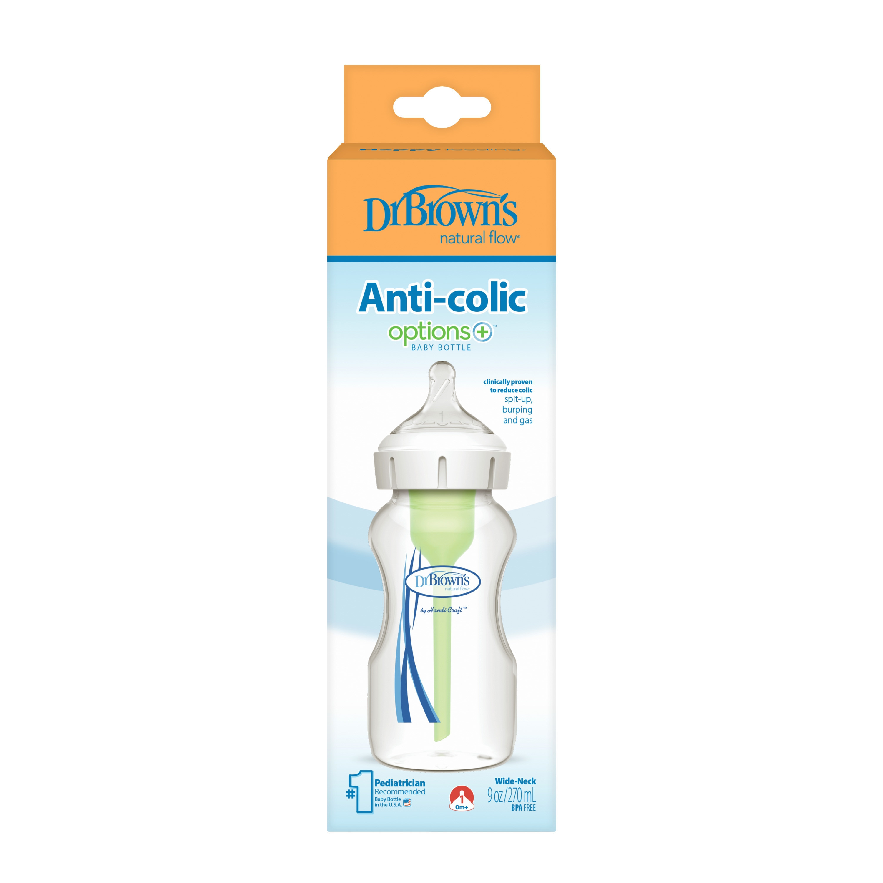 Dr. Brown's Wide Neck Option+ BPA Free Feeding Bottle - 270 ml-baby-feeding-feedingbottles-bottlesandteats-image-4