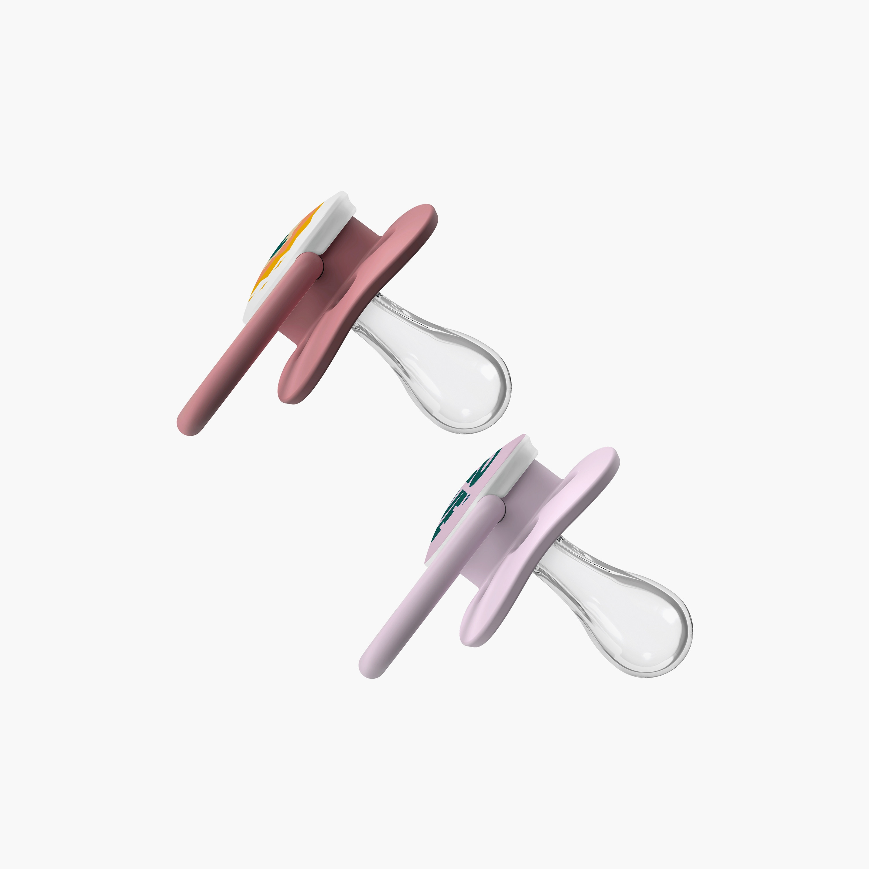 Dr. Brown's 2-Piece Stage-1 BPA Free Pacifiers - Pink - 0-6 Months-baby-feeding-pacifiers-image-2