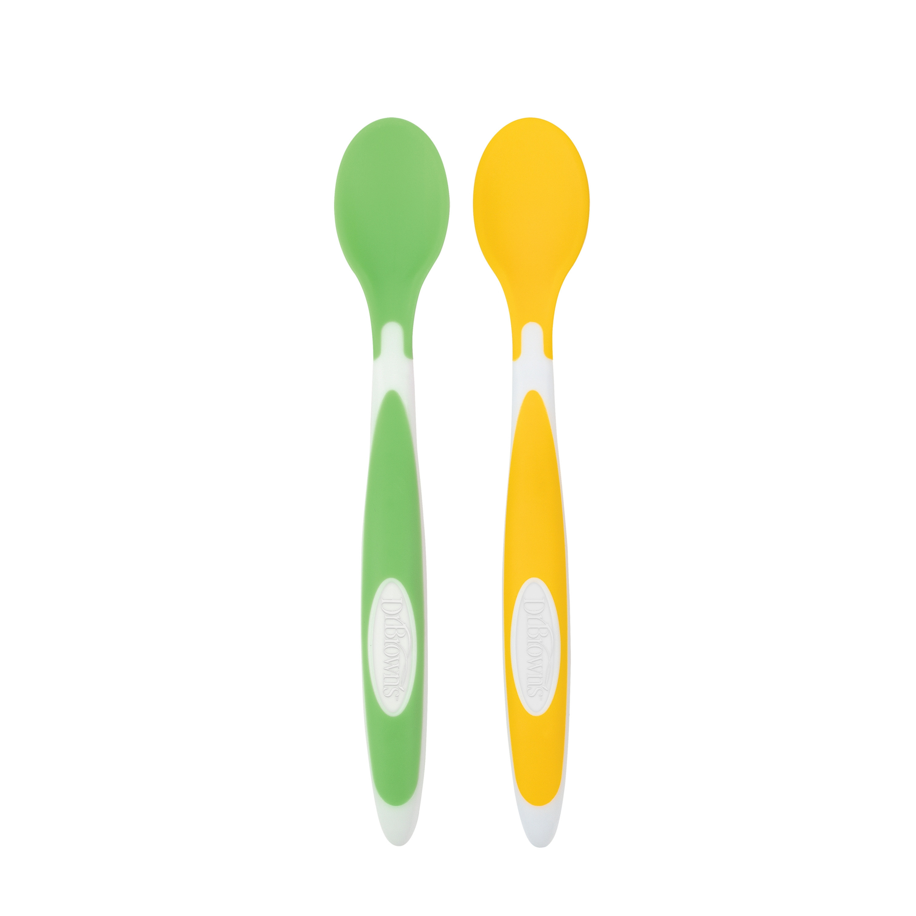Dr. Brown's 2-Piece Soft-Tip Spoons - Yellow & Green-baby-feeding-accessories-image-1