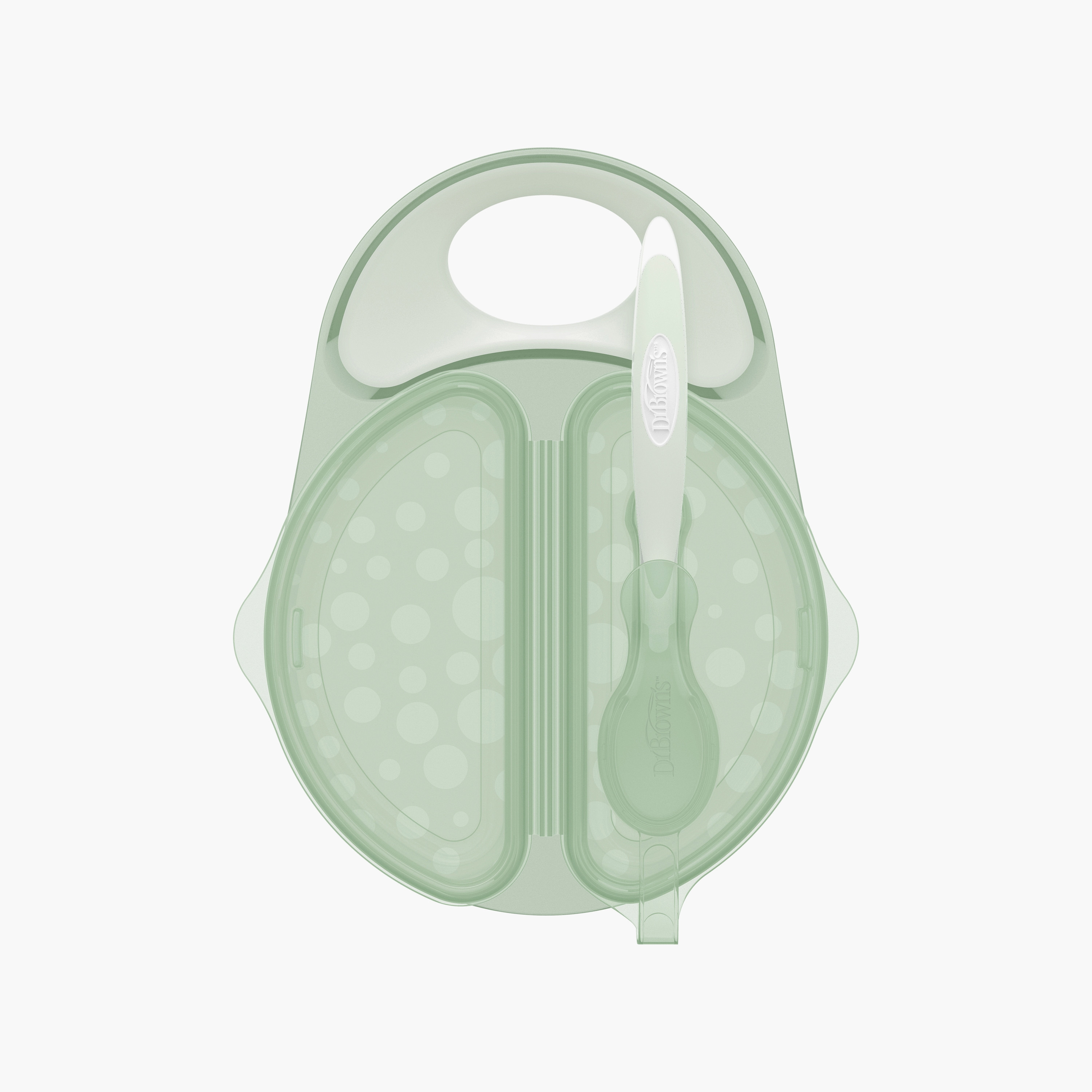 Dr. Brown's Travel Fresh Bowl with Snap-in Spoon - Teal-baby-feeding-accessories-image-1