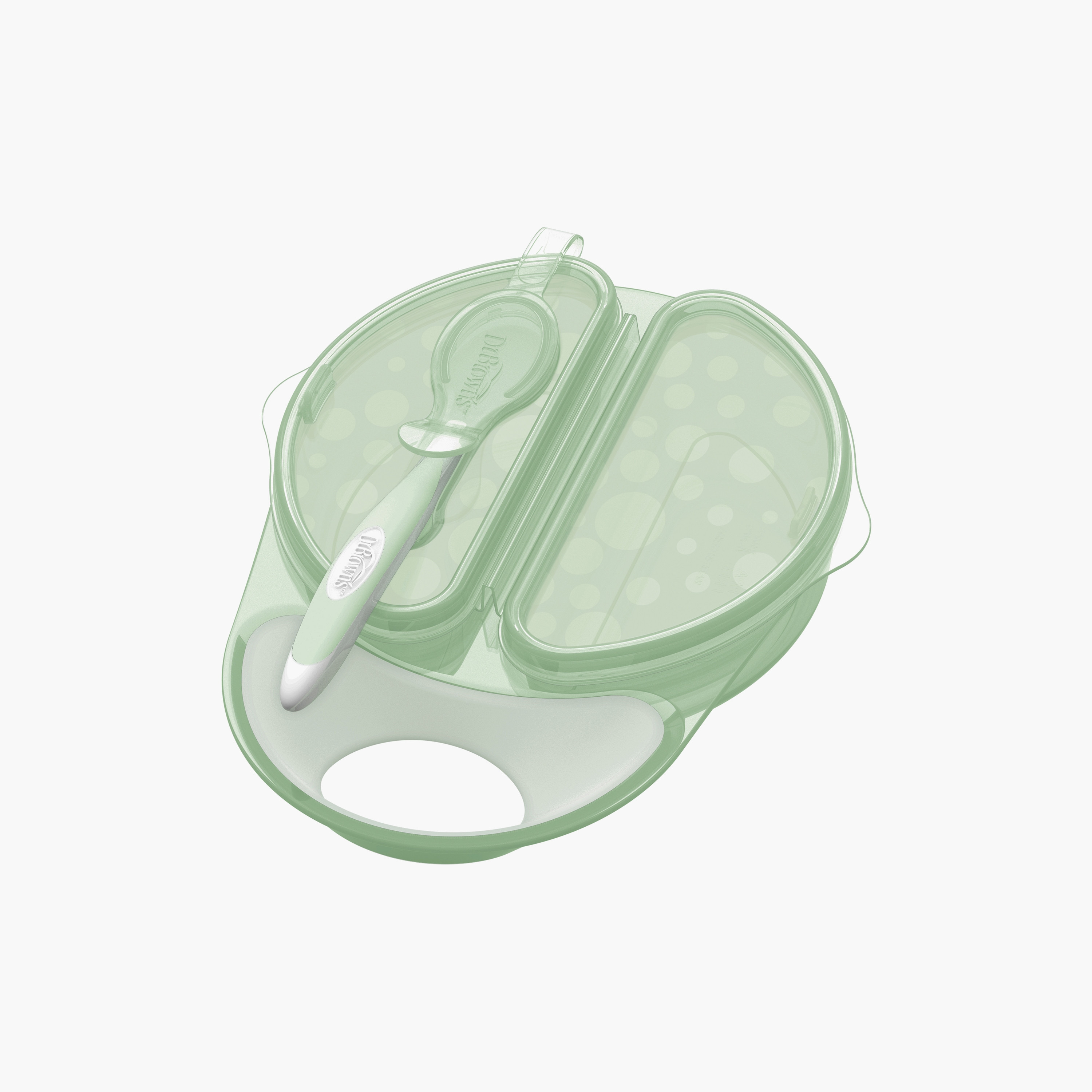 Dr. Brown's Travel Fresh Bowl with Snap-in Spoon - Teal-baby-feeding-accessories-image-2