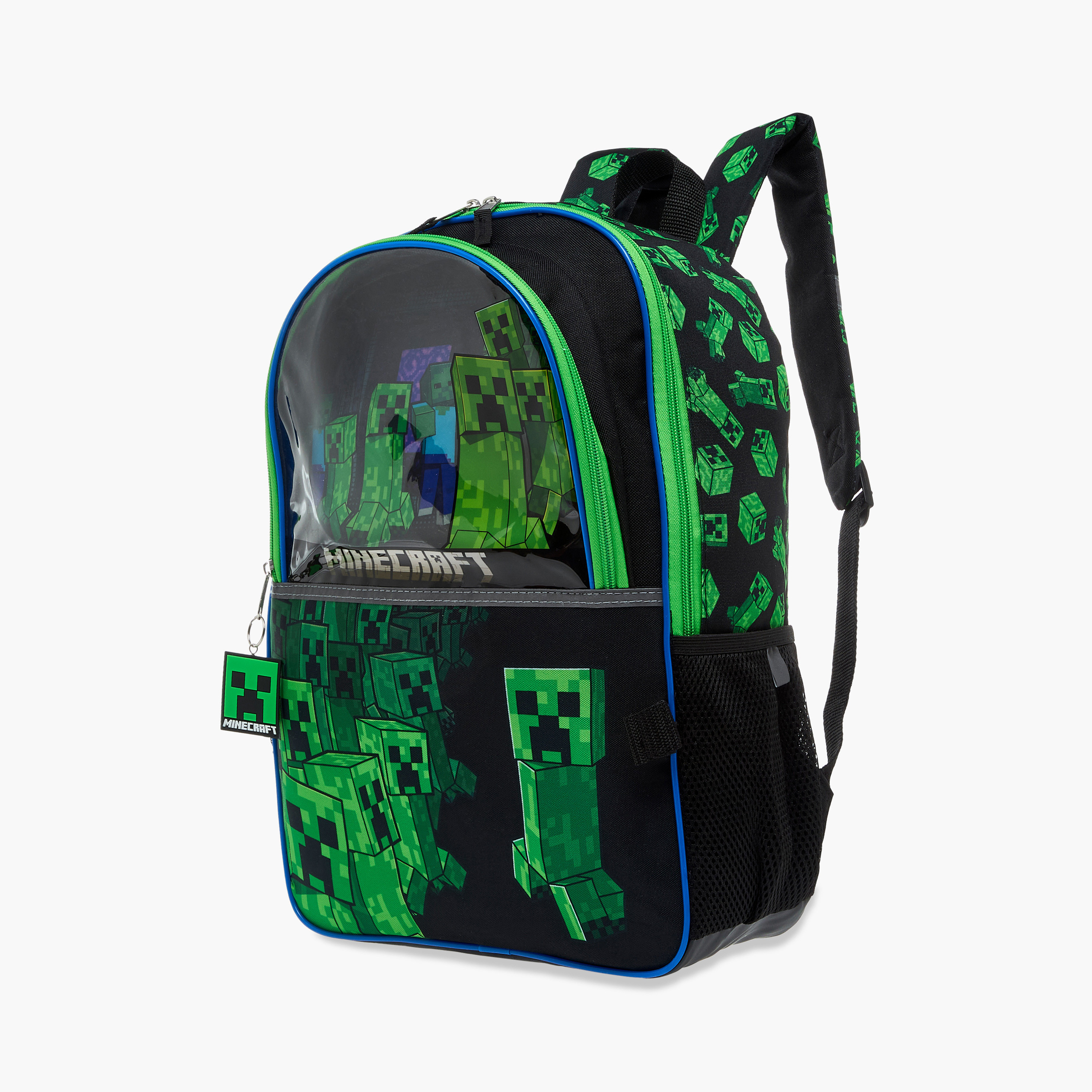 طقم شنط ظهر 4 قطع بطبعات كريبر ماينكرافت - 16 بوصة-school-bagsandbackpacks-sets-image-3