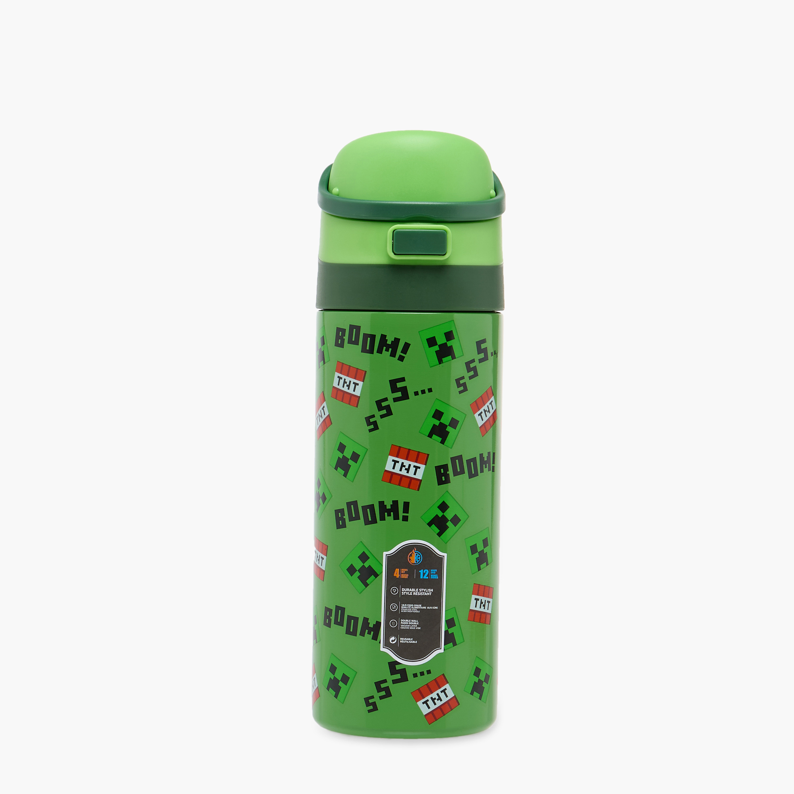Minecraft Printed Sipper Water Bottle-school-waterbottles-image-1