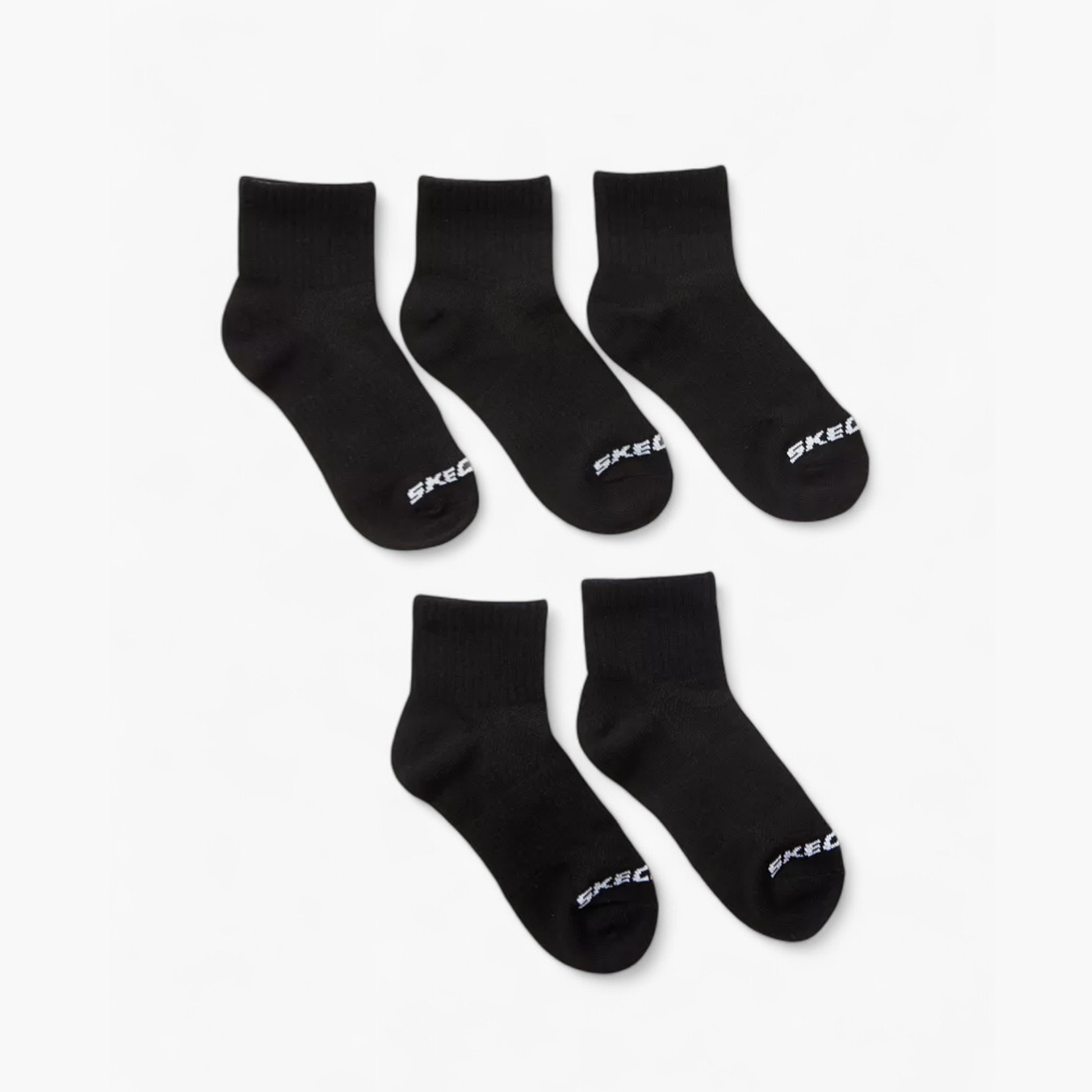 Skechers Solid Non Terry Ankle Length Socks - Set of 5-girls-accessories-socks-image-1