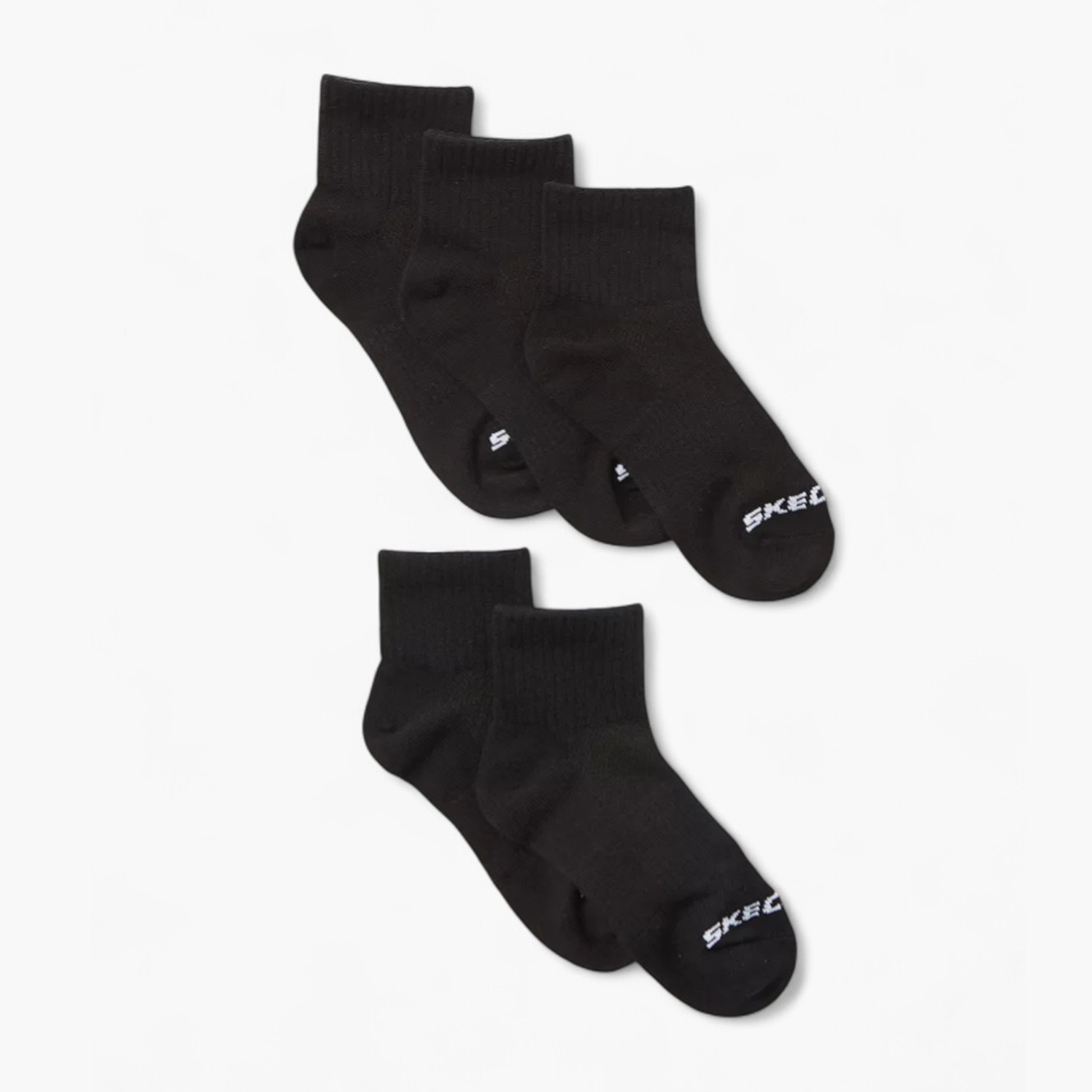 Skechers Solid Non Terry Ankle Length Socks - Set of 5-girls-accessories-socks-image-2