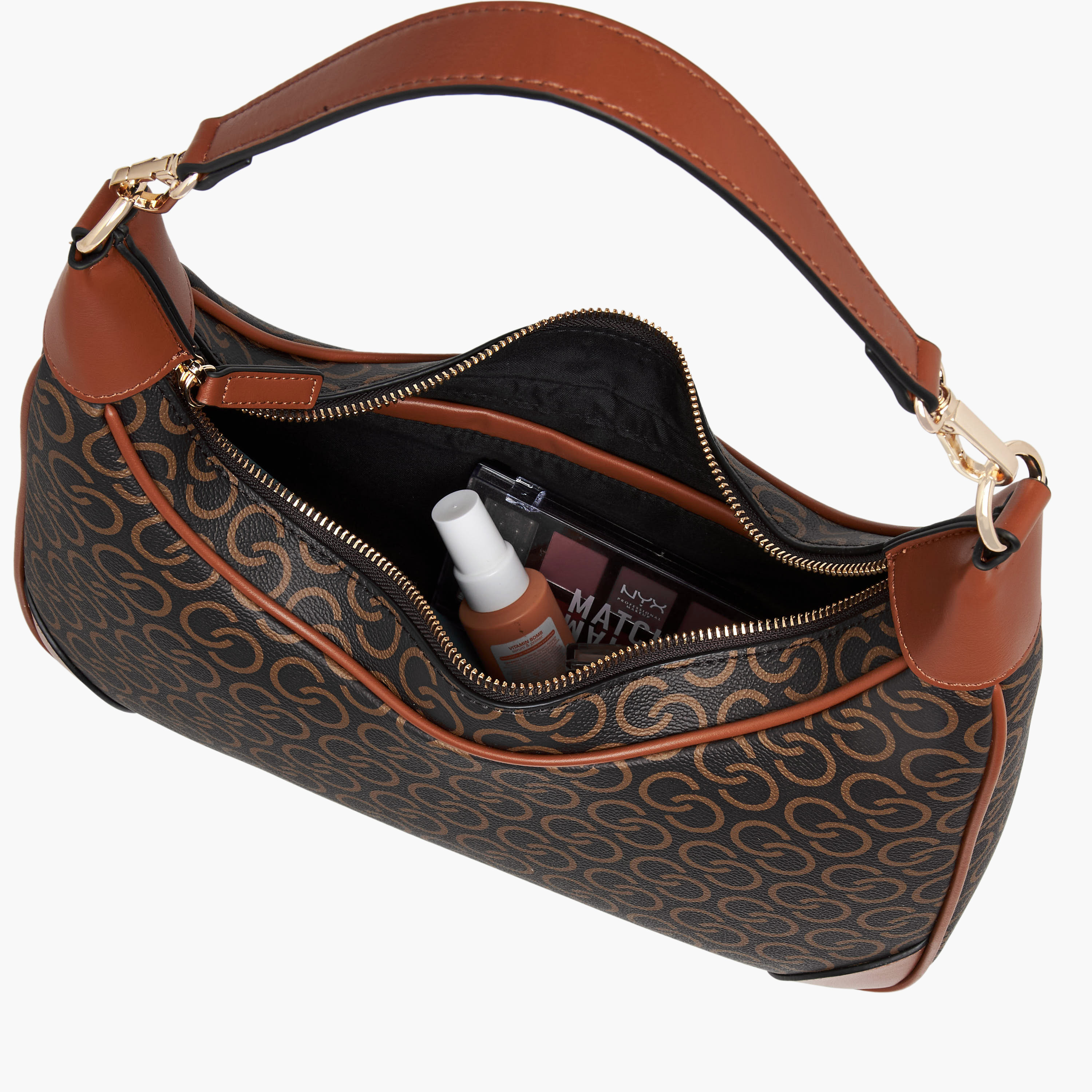 شنطة كتف بطبعات مونوجرام وحزام قابل للفصل من سيليست-women-bagsandwallets-handbags-image-9