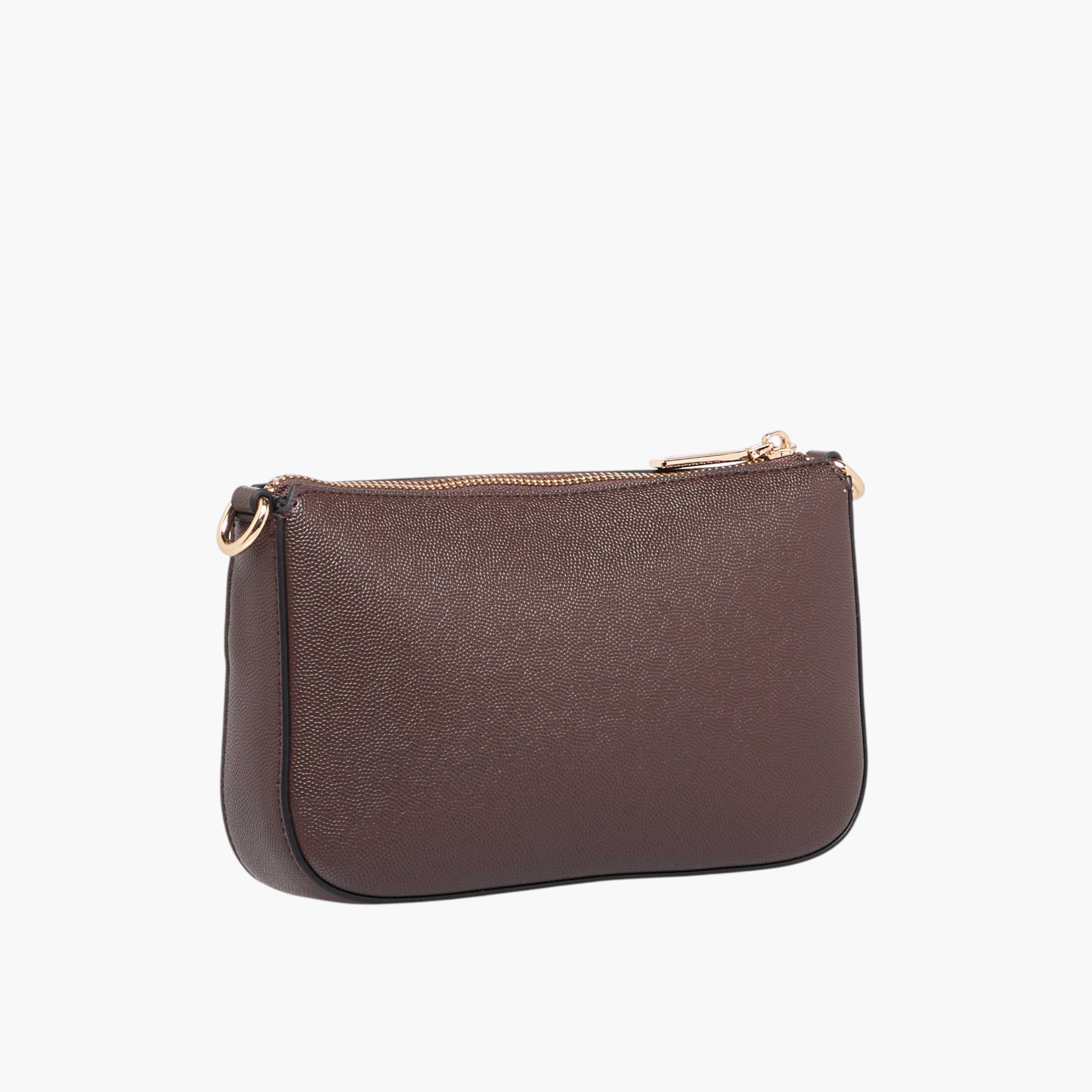 شنطة كروس بودي بنقوش مونوجرام وحزام سلسلة قابل للفصل وسحاب إغلاق من سيليست-women-bagsandwallets-handbags-image-3