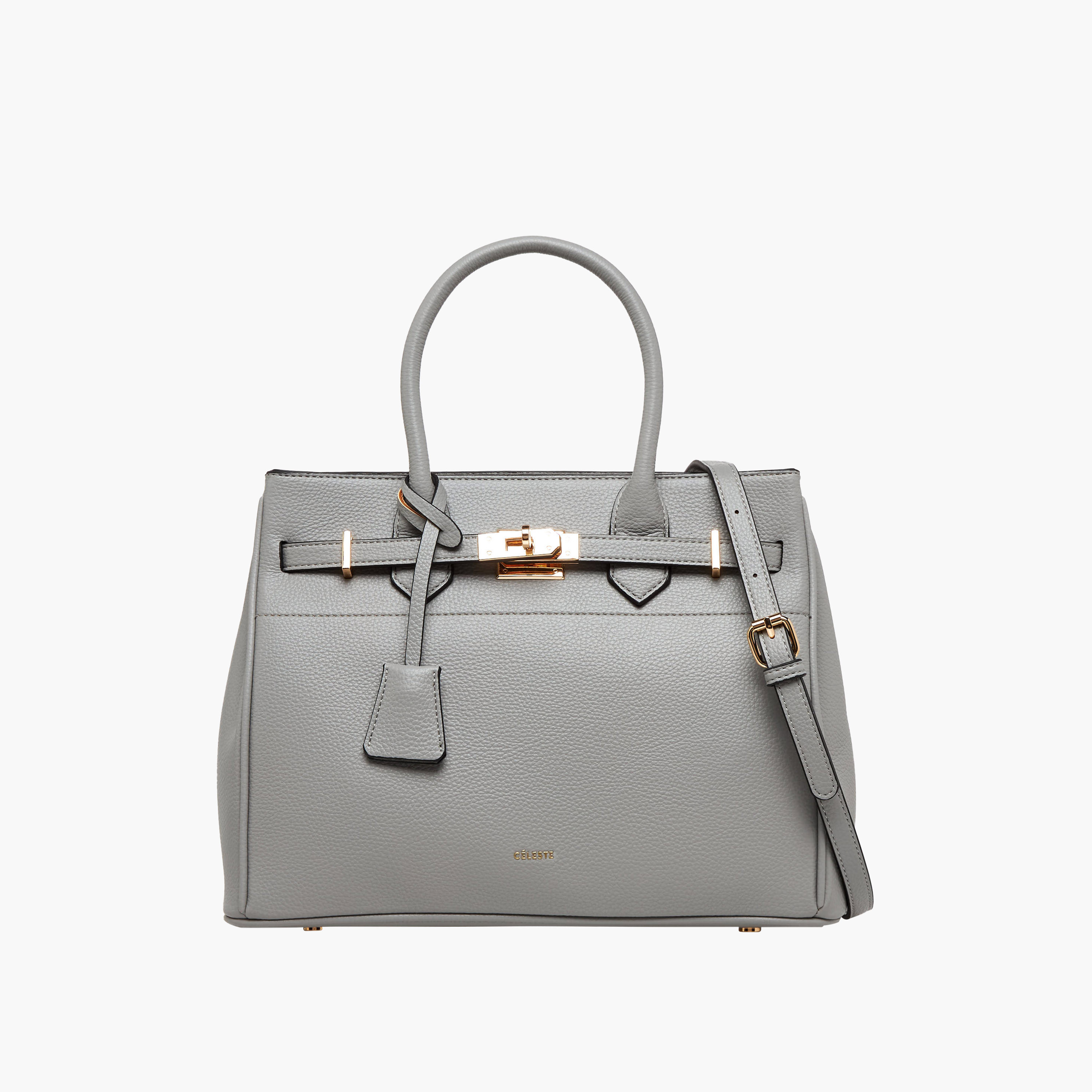 شنطة توتي سادة بسحاب إغلاق ومقابض مزدوجة من سيليست-women-bagsandwallets-handbags-image-1