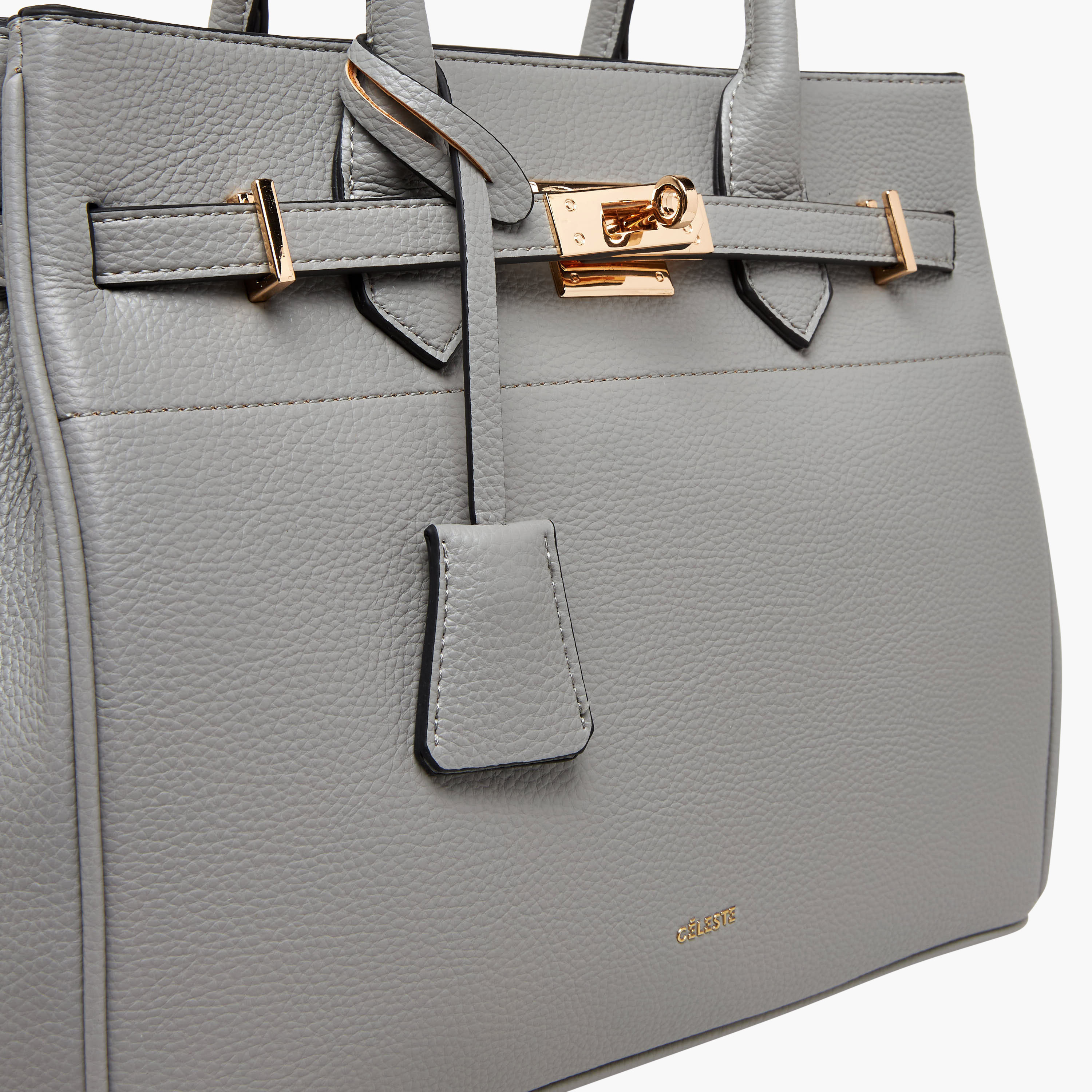 شنطة توتي سادة بسحاب إغلاق ومقابض مزدوجة من سيليست-women-bagsandwallets-handbags-image-5