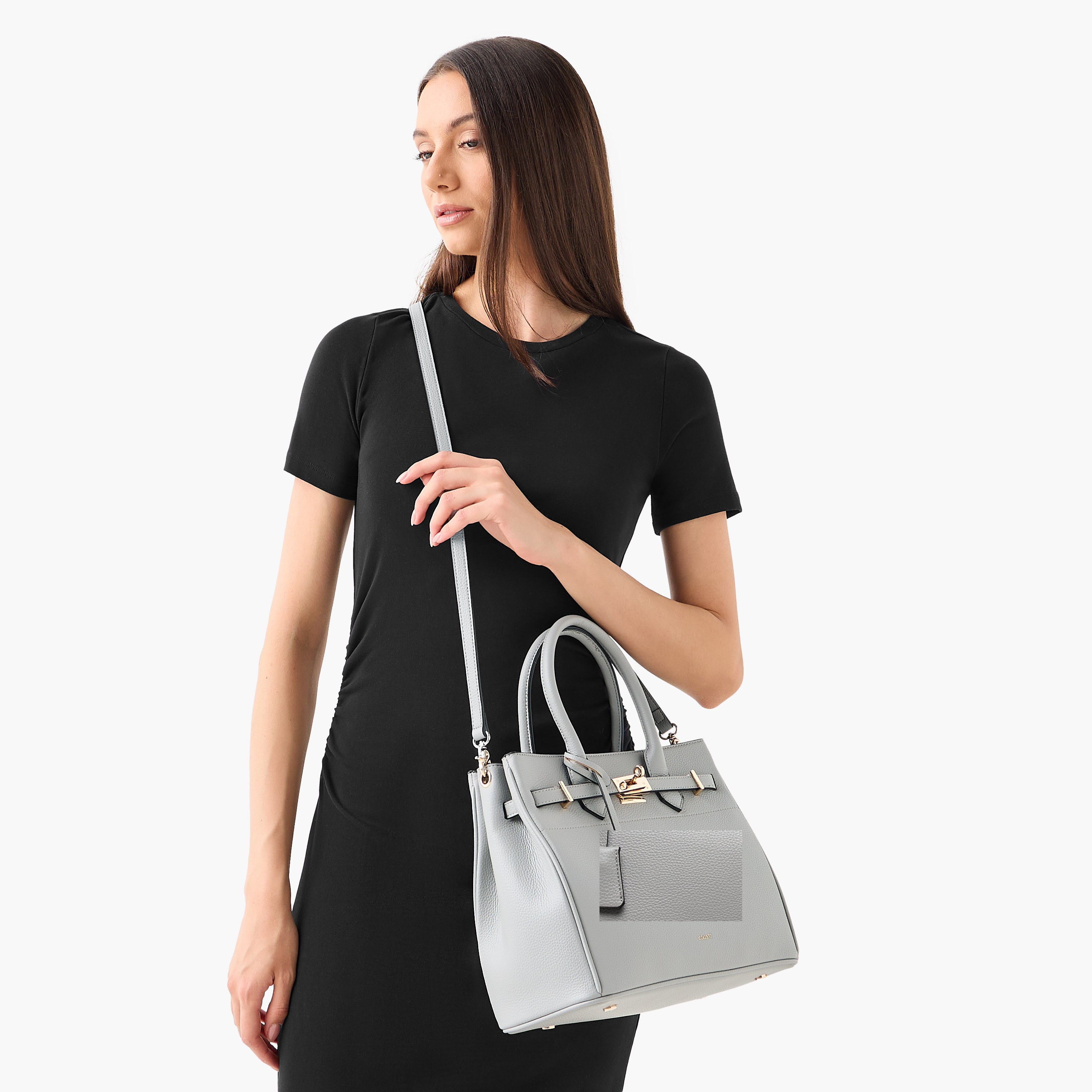 شنطة توتي سادة بسحاب إغلاق ومقابض مزدوجة من سيليست-women-bagsandwallets-handbags-image-8