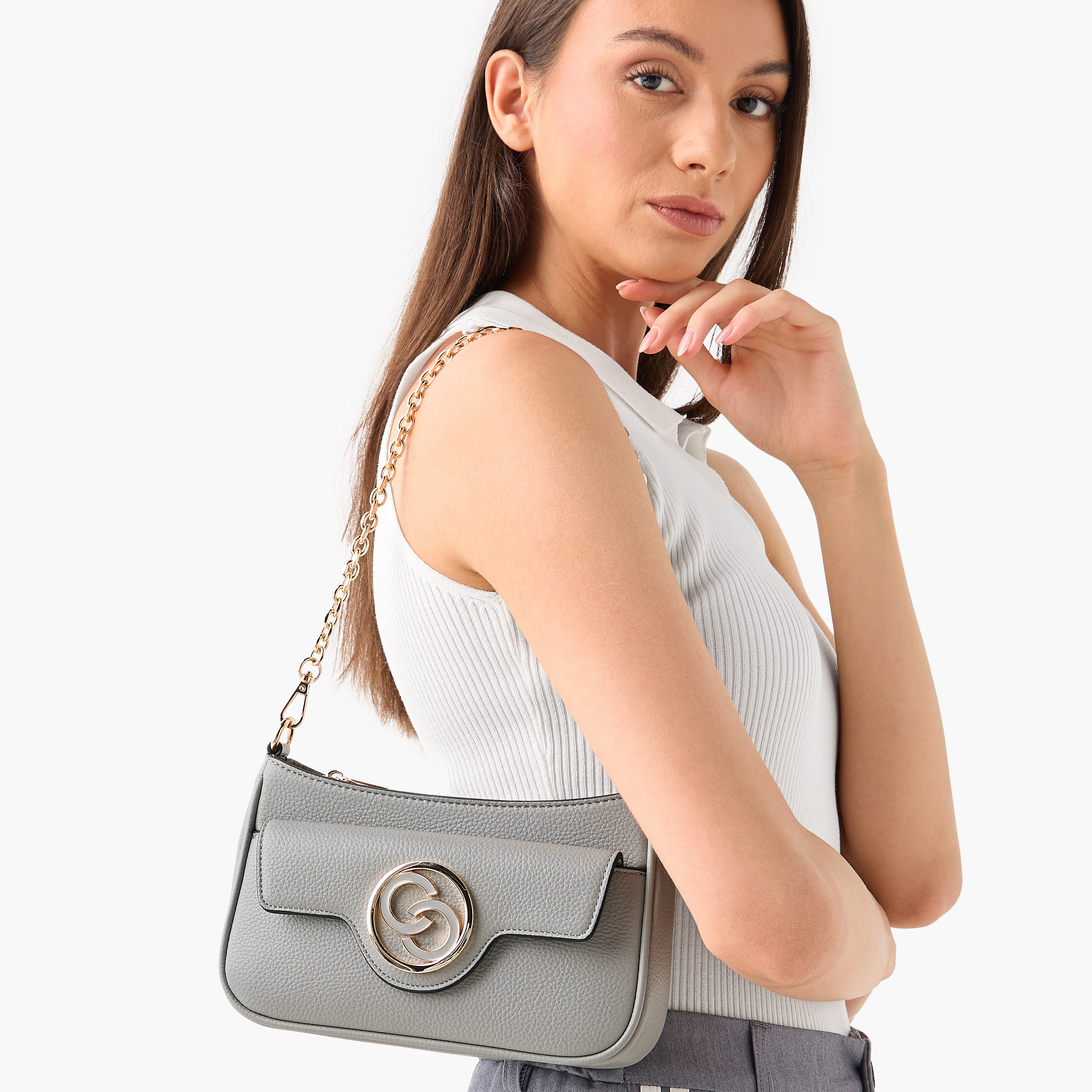 شنطة كروس بودي بسحاب إغلاق وتزيينات شعار من سيليست-women-bagsandwallets-handbags-image-2