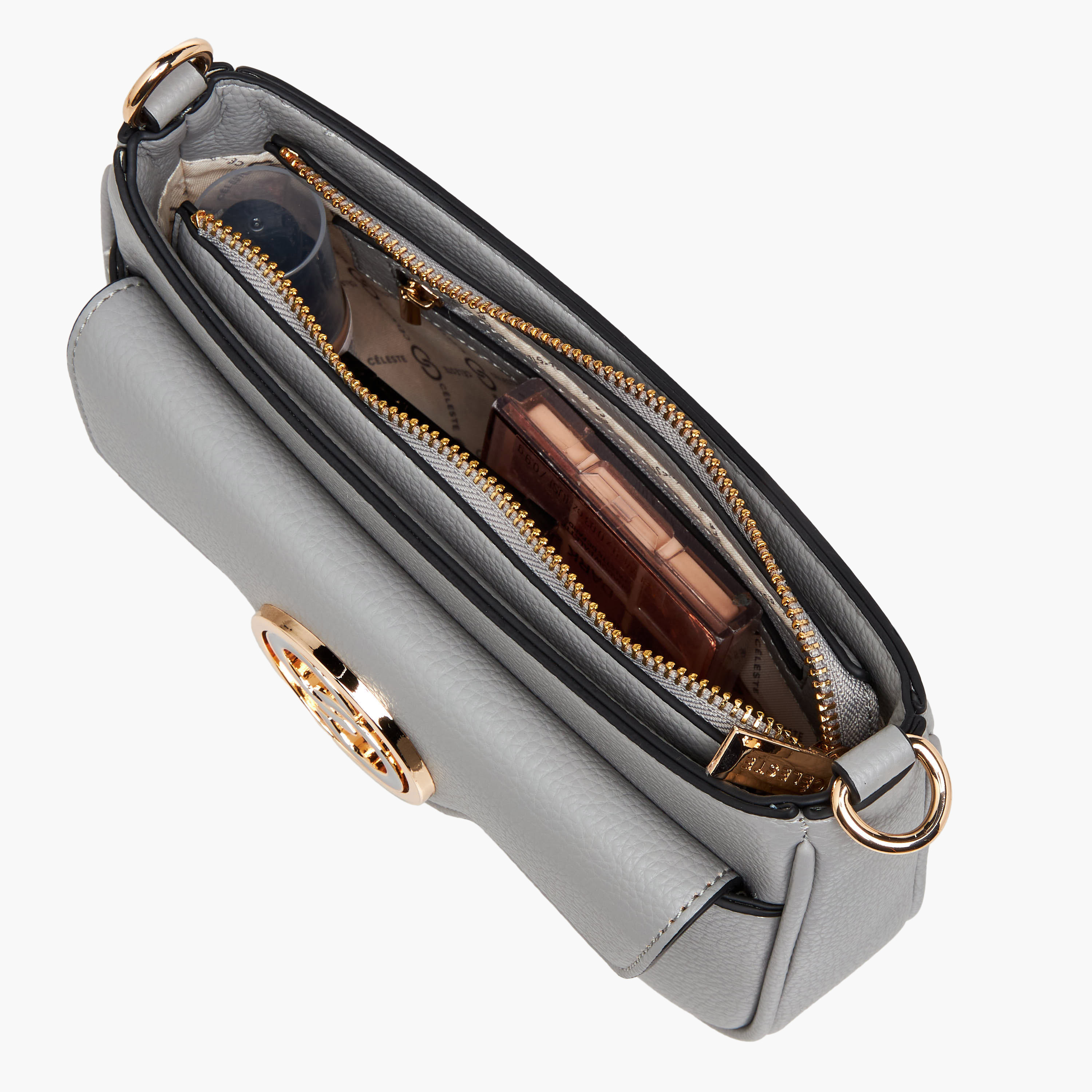 شنطة كروس بودي بسحاب إغلاق وتزيينات شعار من سيليست-women-bagsandwallets-handbags-image-9